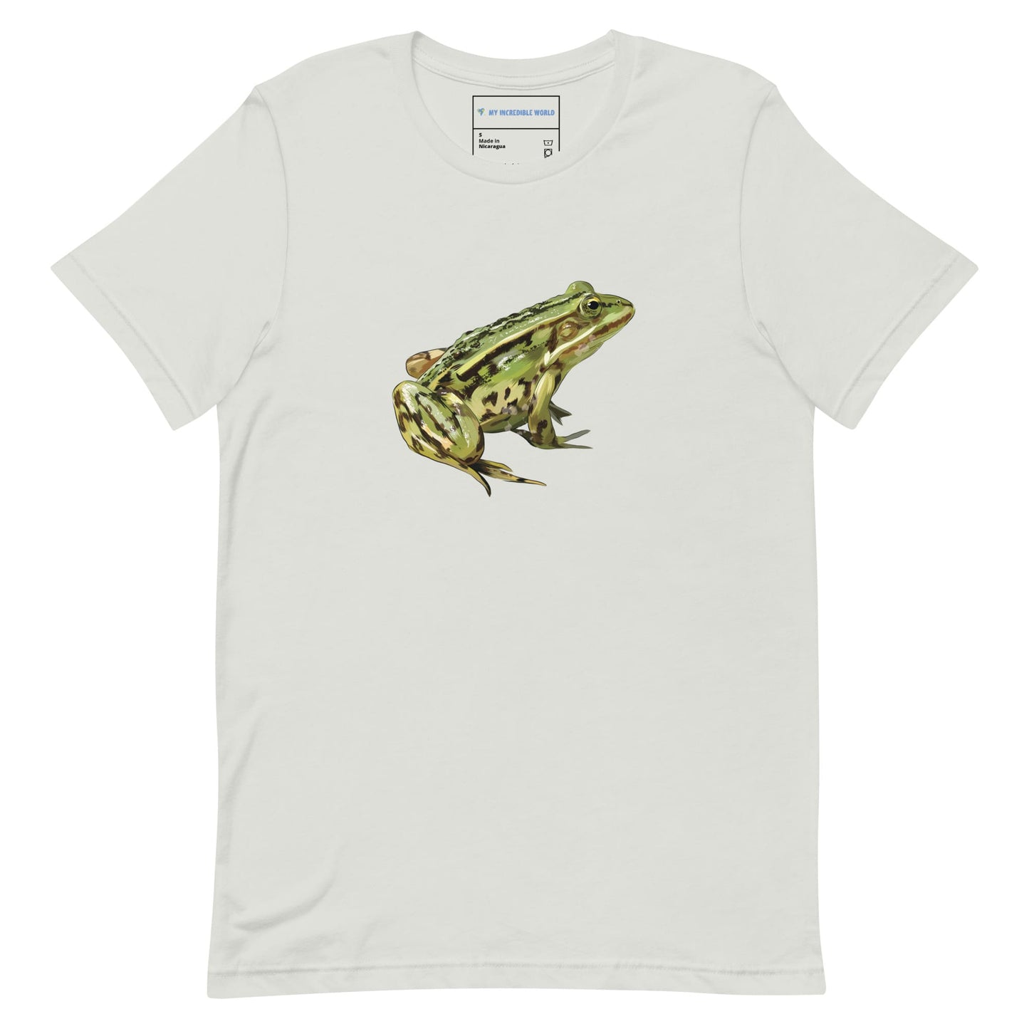 "Watercolor Frog" Frog T-Shirt (Adult Unisex) Silver / S