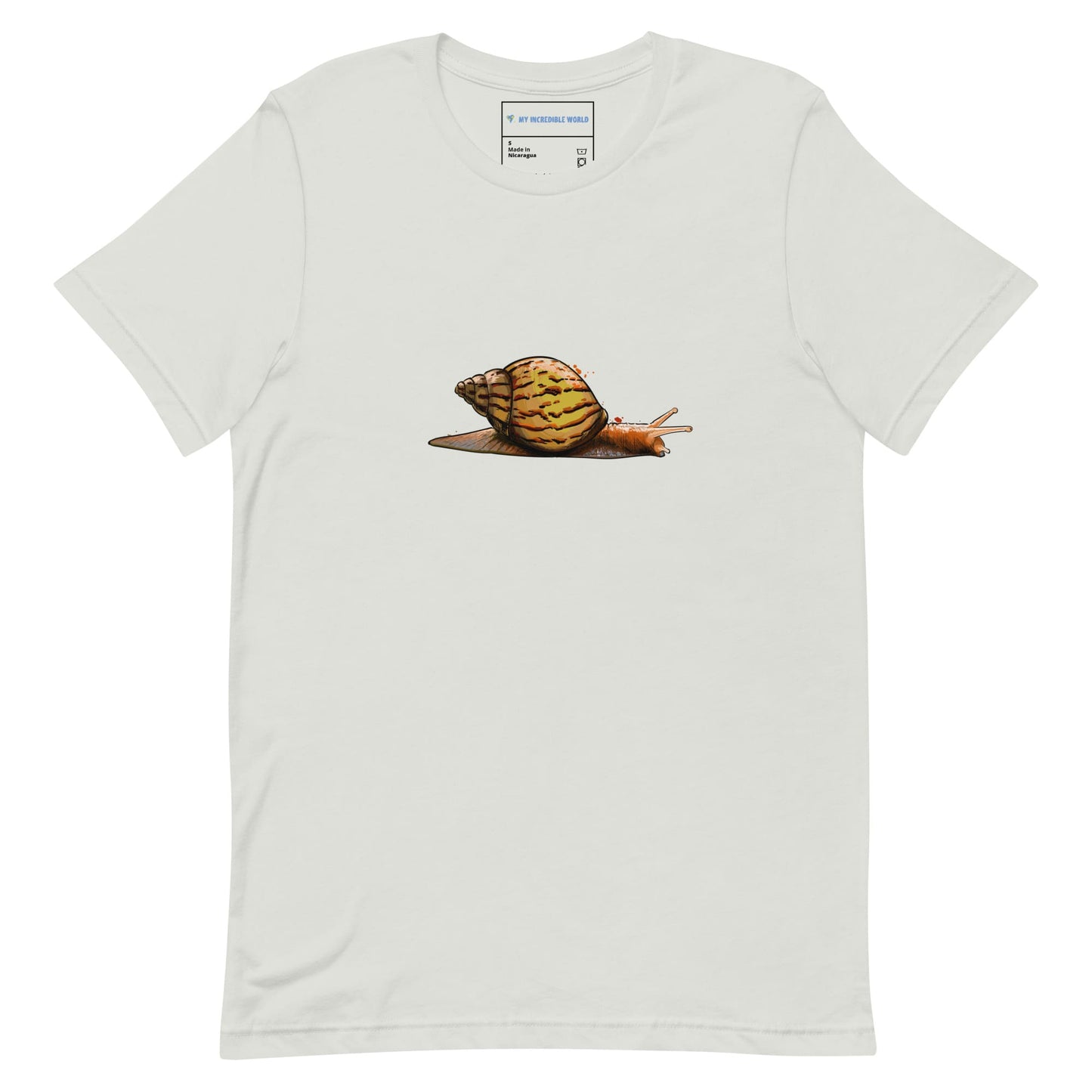 "Watercolor Snail" Snail T-Shirt (Adult Unisex) Silver / S