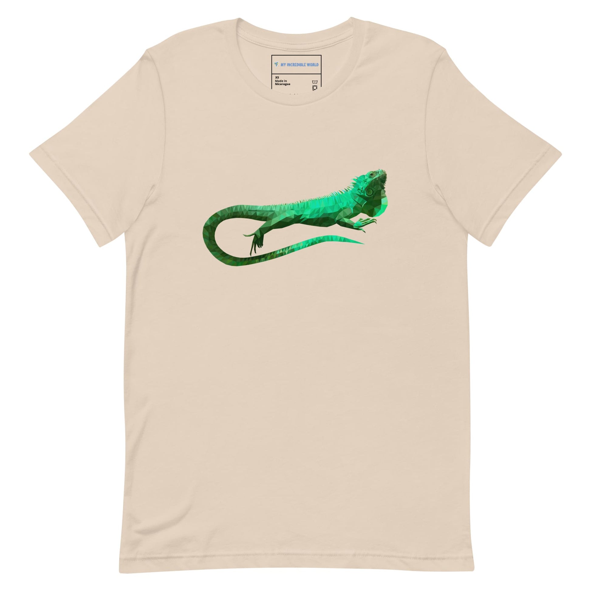 "Low-Poly Iguana" Polygonal Iguana T-Shirt (Adult Unisex) Soft Cream / XS