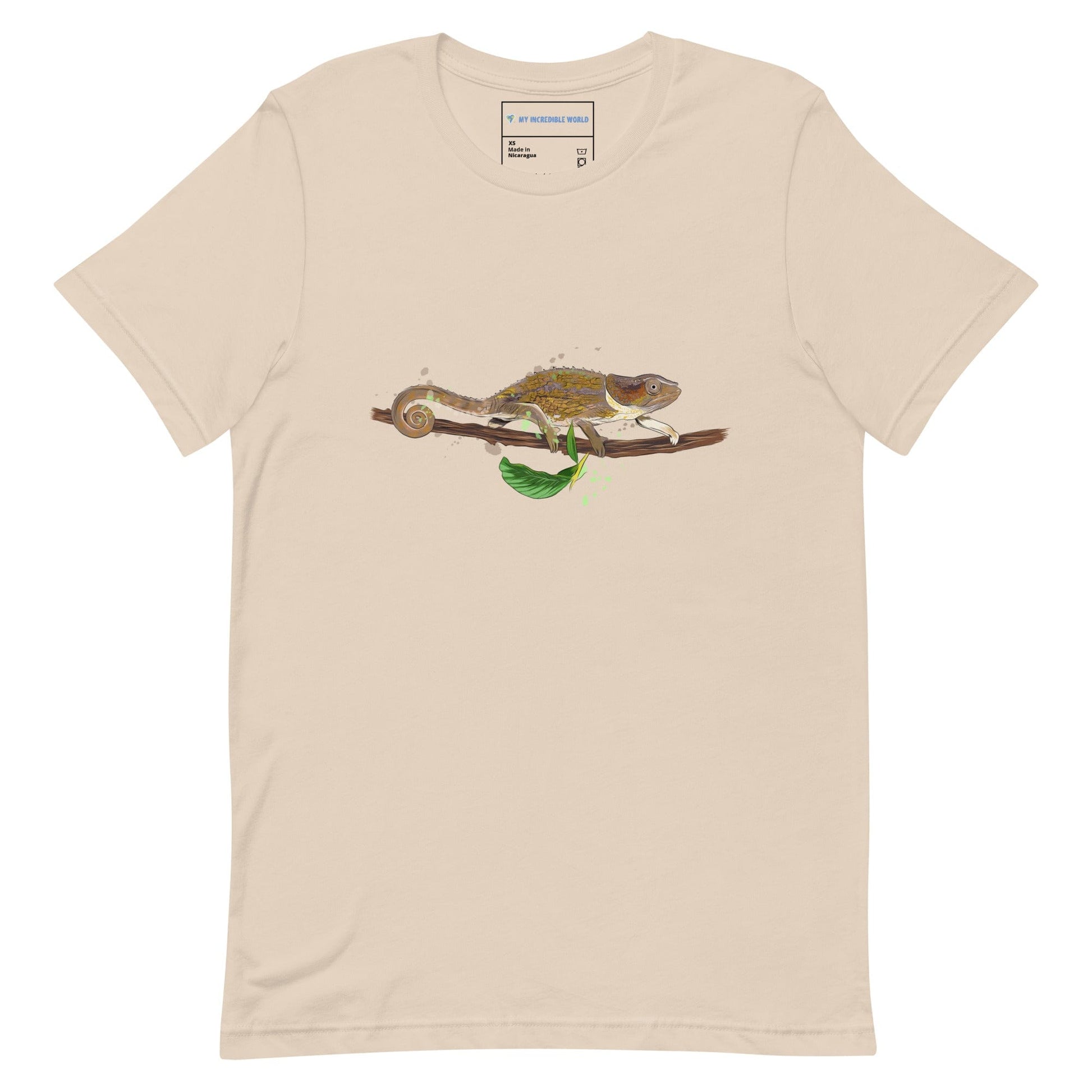 "Watercolor Chameleon" Chameleon T-Shirt (Adult Unisex) Soft Cream / XS