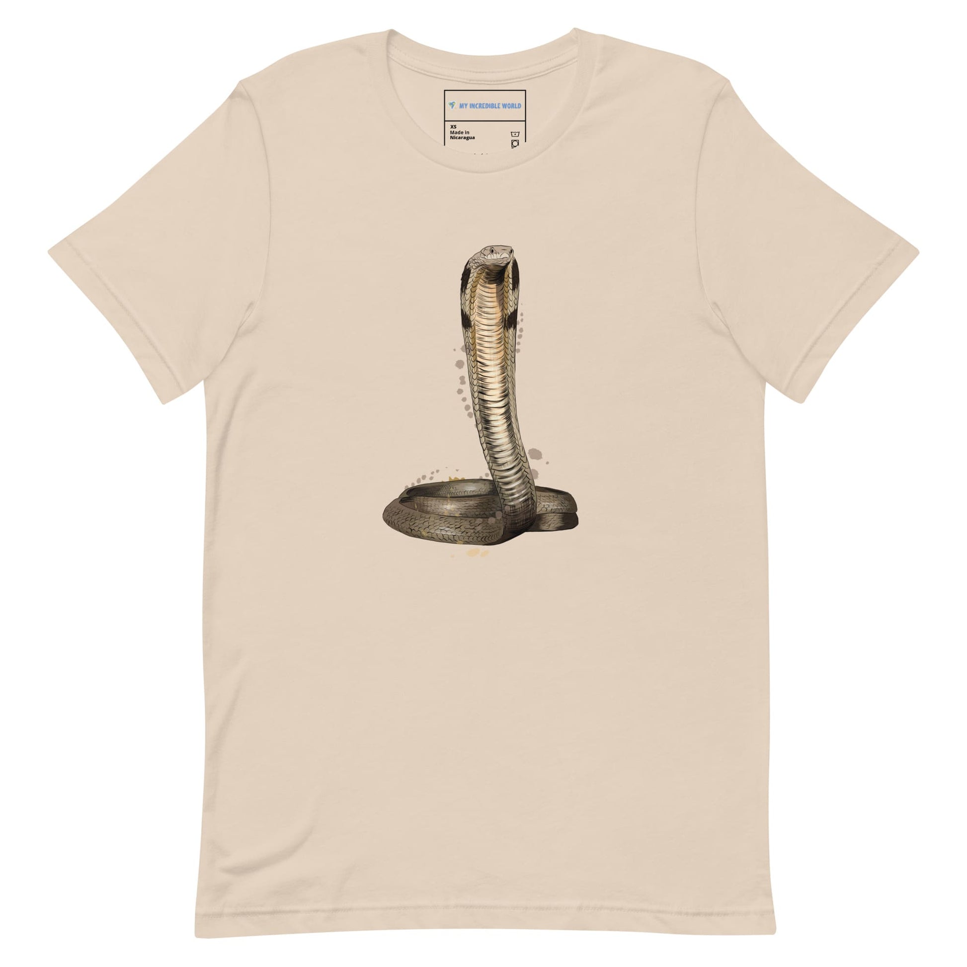 "Watercolor Cobra" Cobra Snake T-Shirt (Adult Unisex) Soft Cream / XS