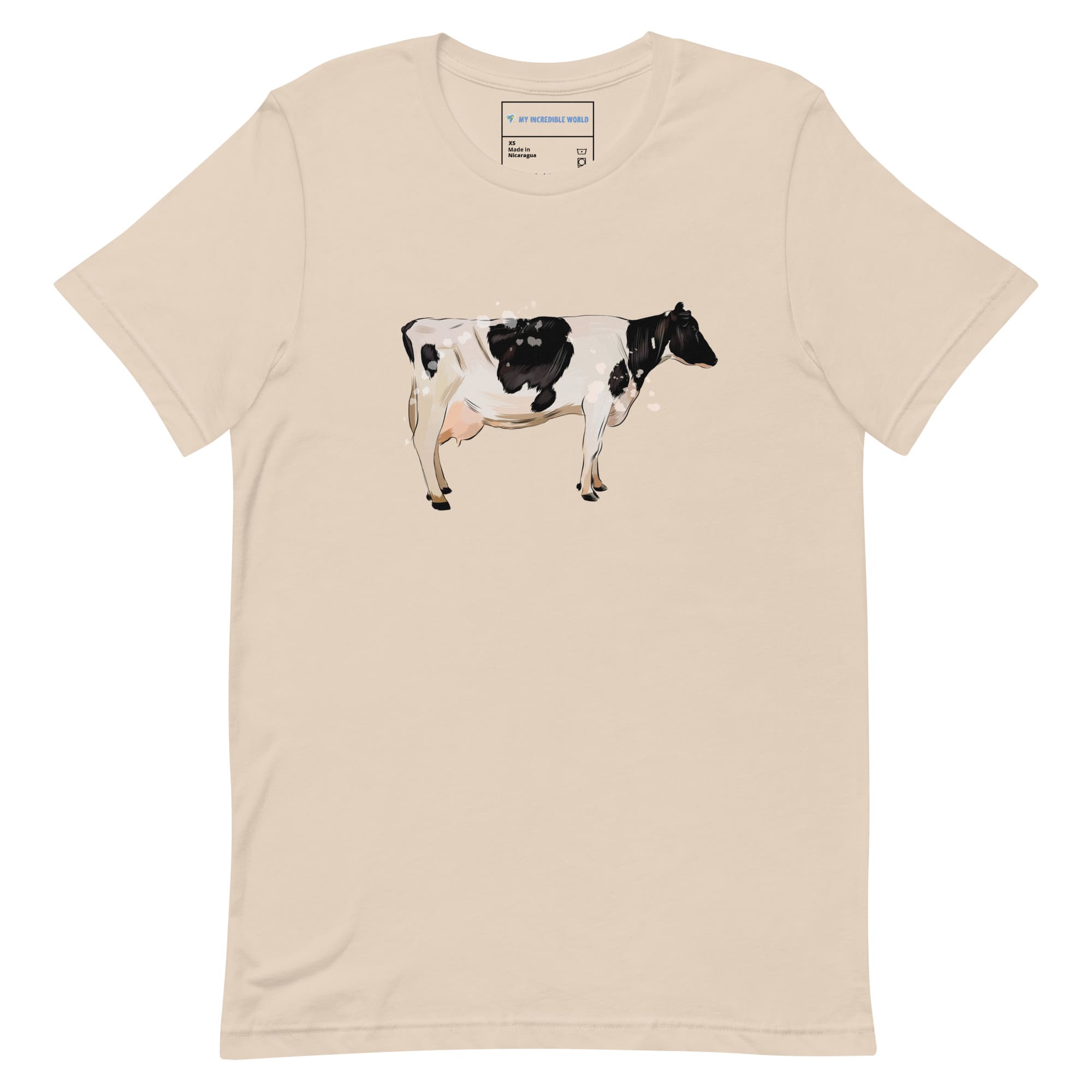 "Watercolor Cow" Cow T-Shirt (Adult Unisex) Soft Cream / XS