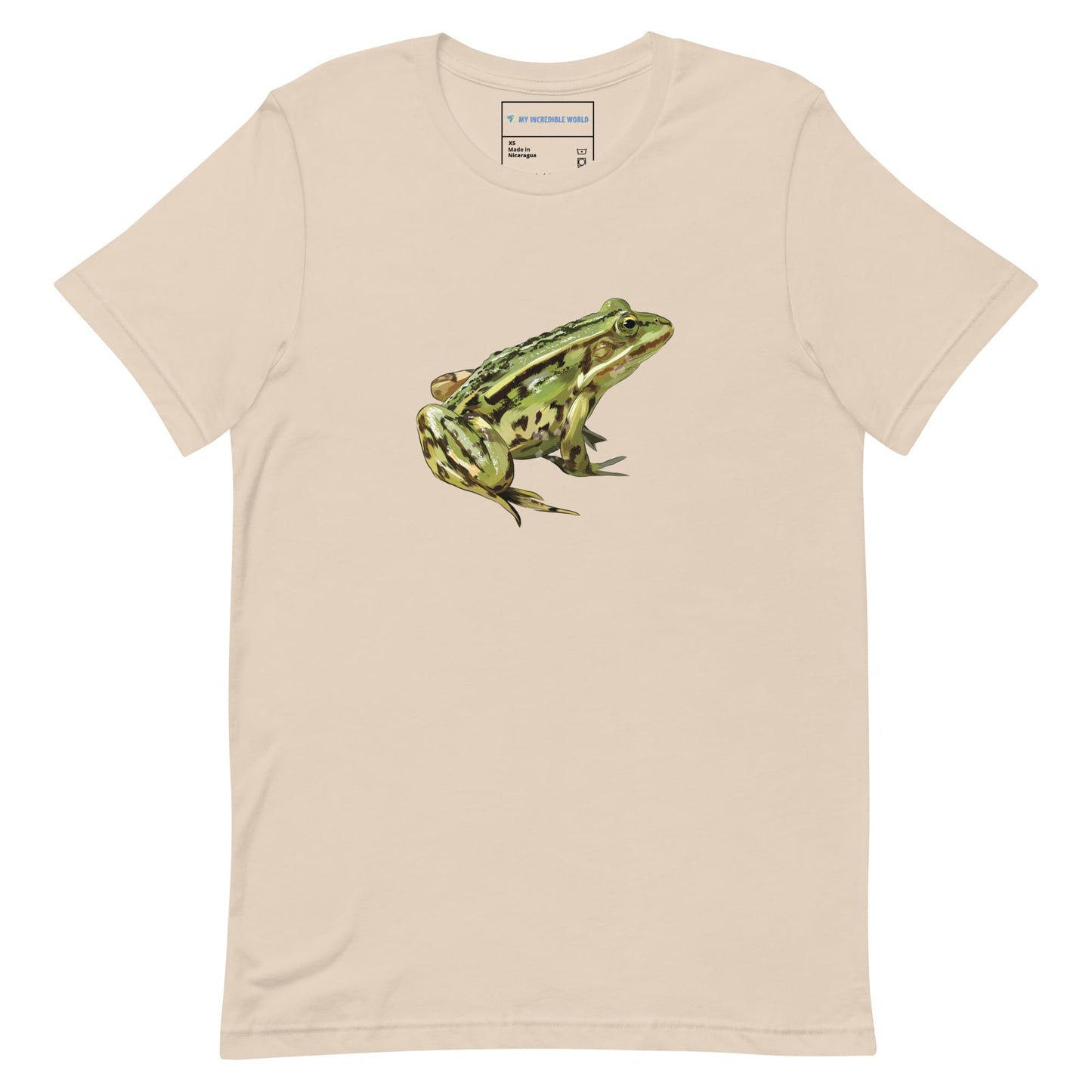 "Watercolor Frog" Frog T-Shirt (Adult Unisex) Soft Cream / XS