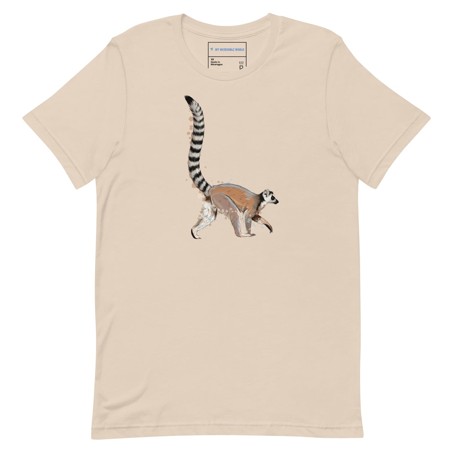 "Watercolor Lemur" Lemur T-Shirt (Adult Unisex) Soft Cream / XS