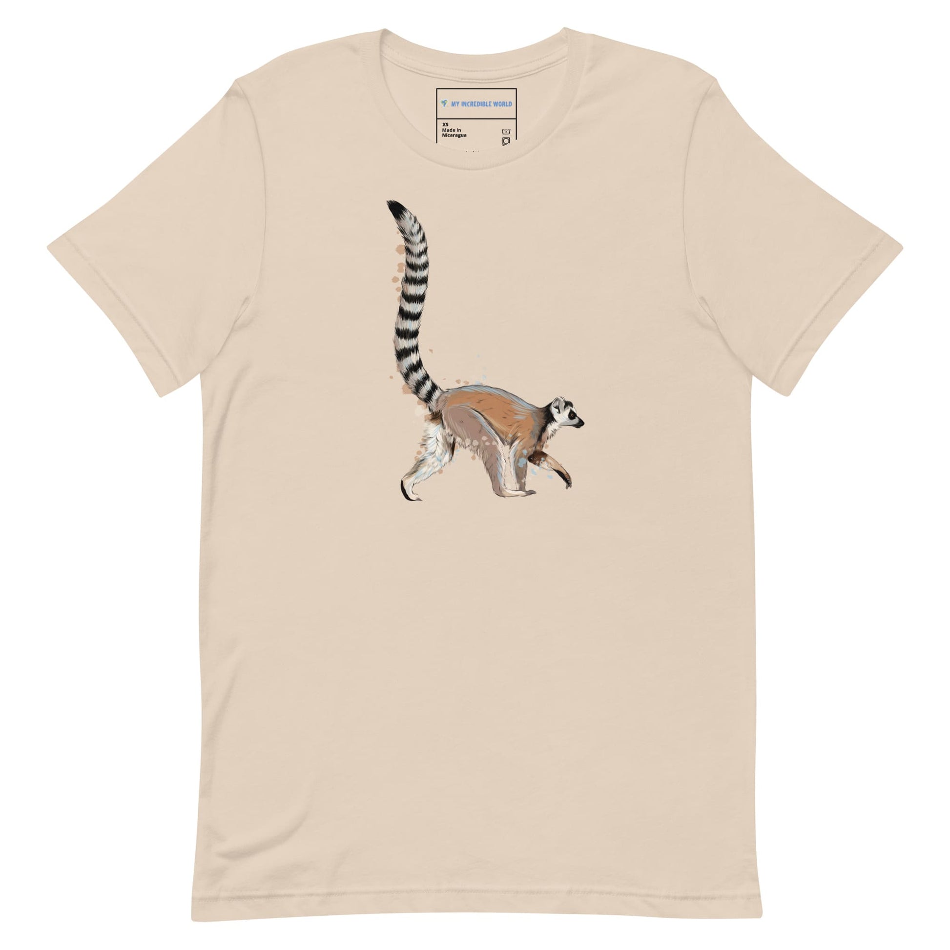 "Watercolor Lemur" Lemur T-Shirt (Adult Unisex) Soft Cream / XS