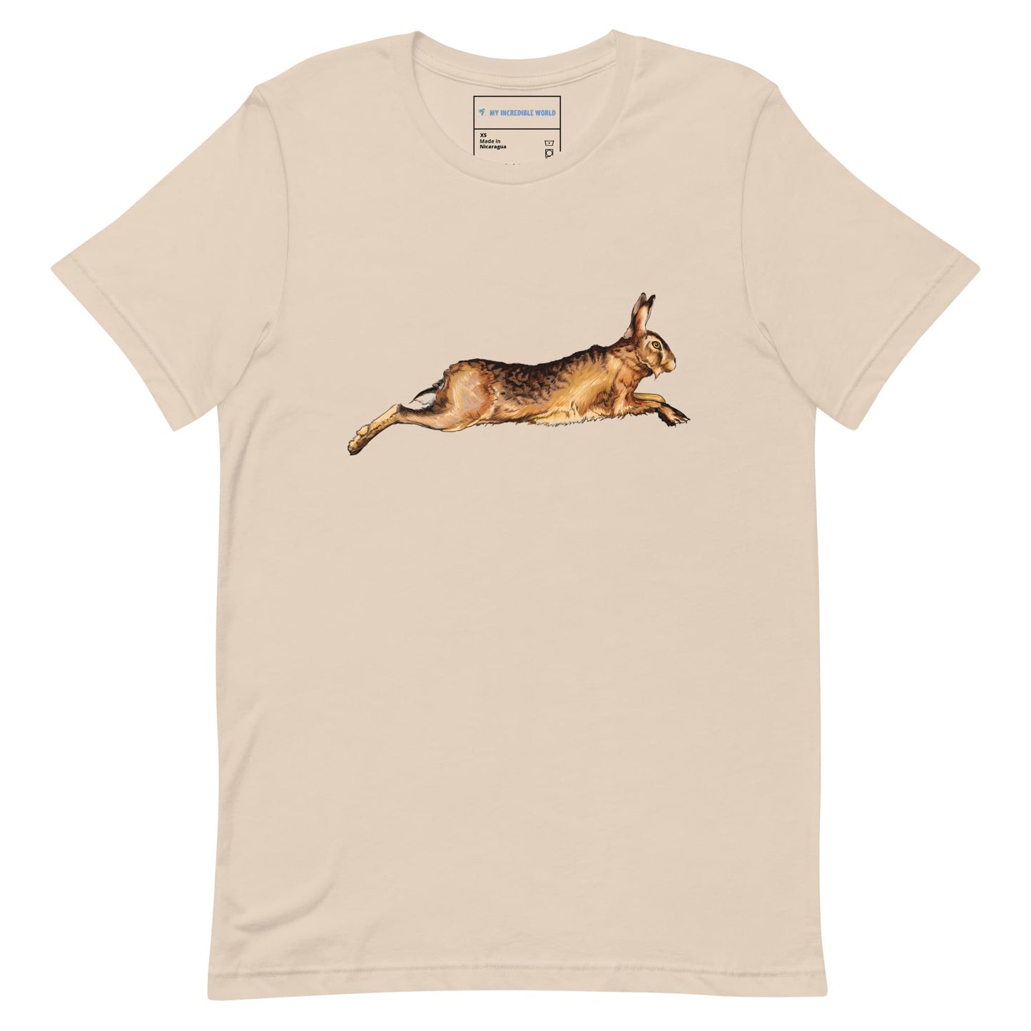 "Watercolor Rabbit" Rabbit T-Shirt (Adult Unisex) Soft Cream / XS