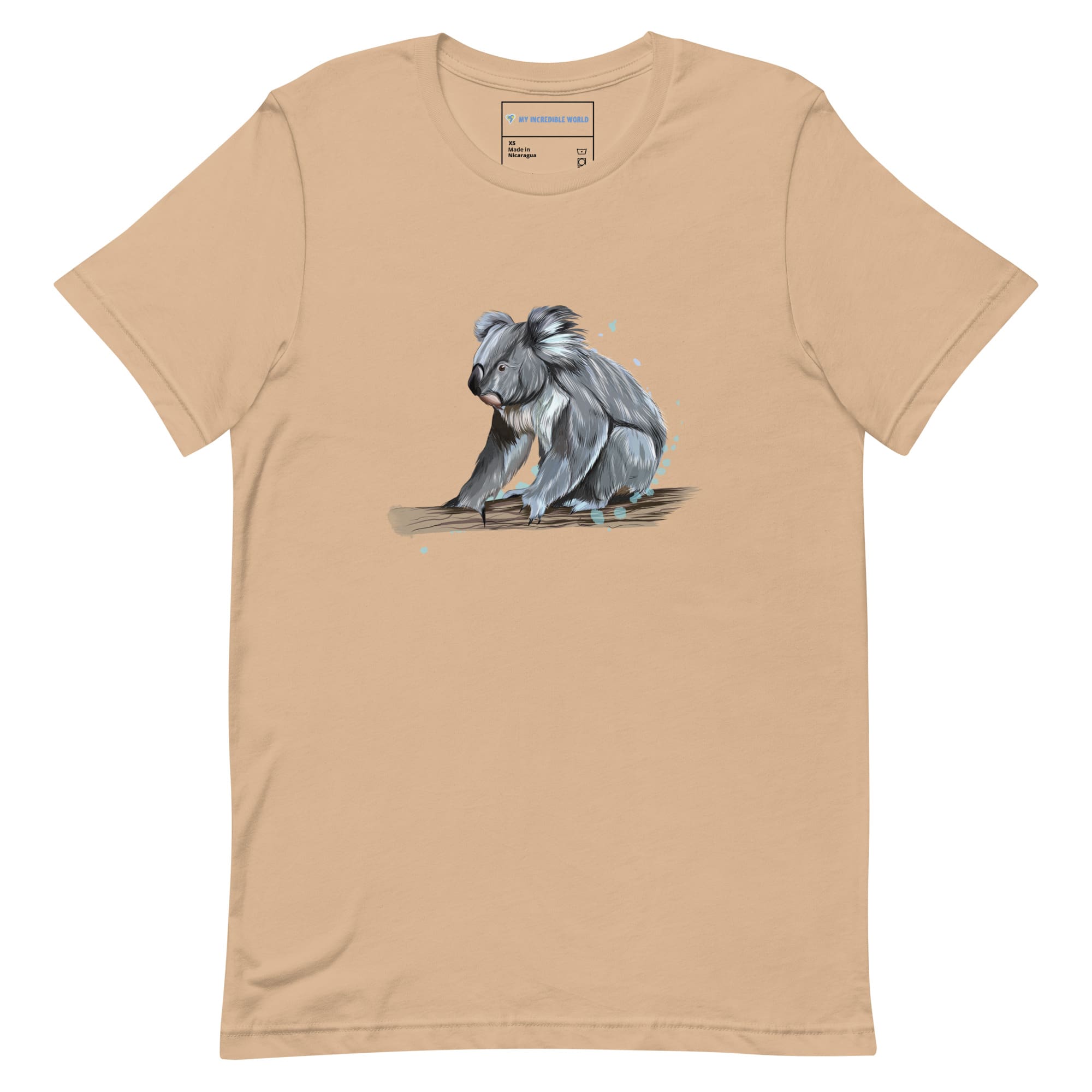 "Watercolor Koala" Koala T-Shirt (Adult Unisex) Tan / XS