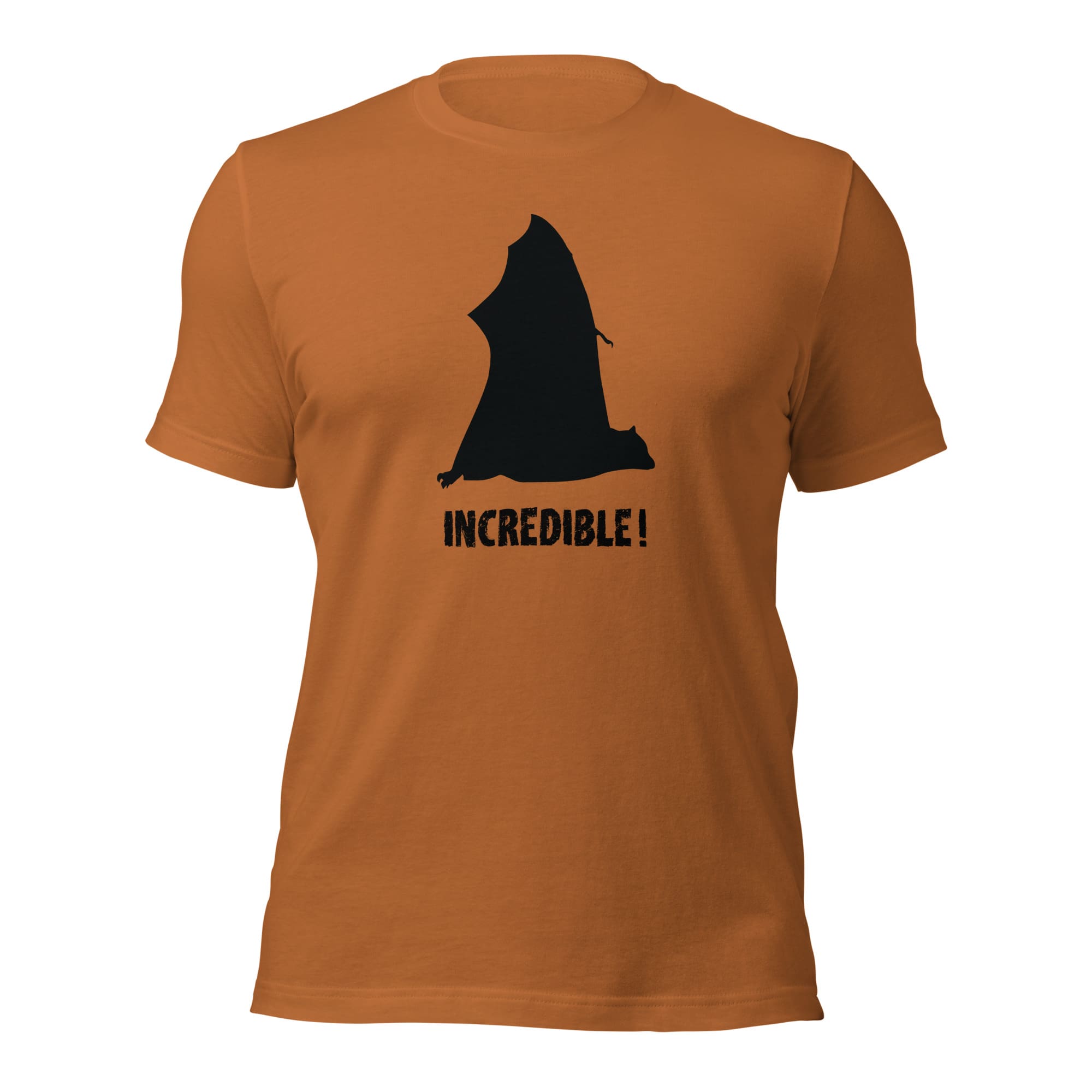 "Bats Are Incredible" Bat T-Shirt - Black Print (Adult Unisex) Toast / XS