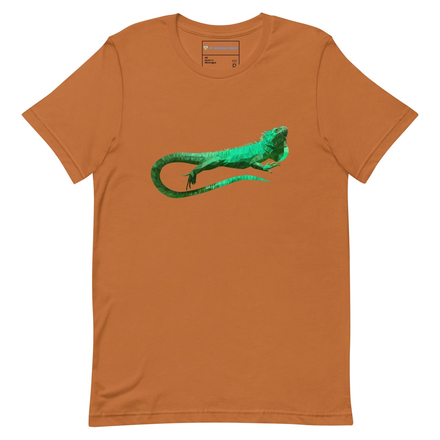 "Low-Poly Iguana" Polygonal Iguana T-Shirt (Adult Unisex) Toast / XS