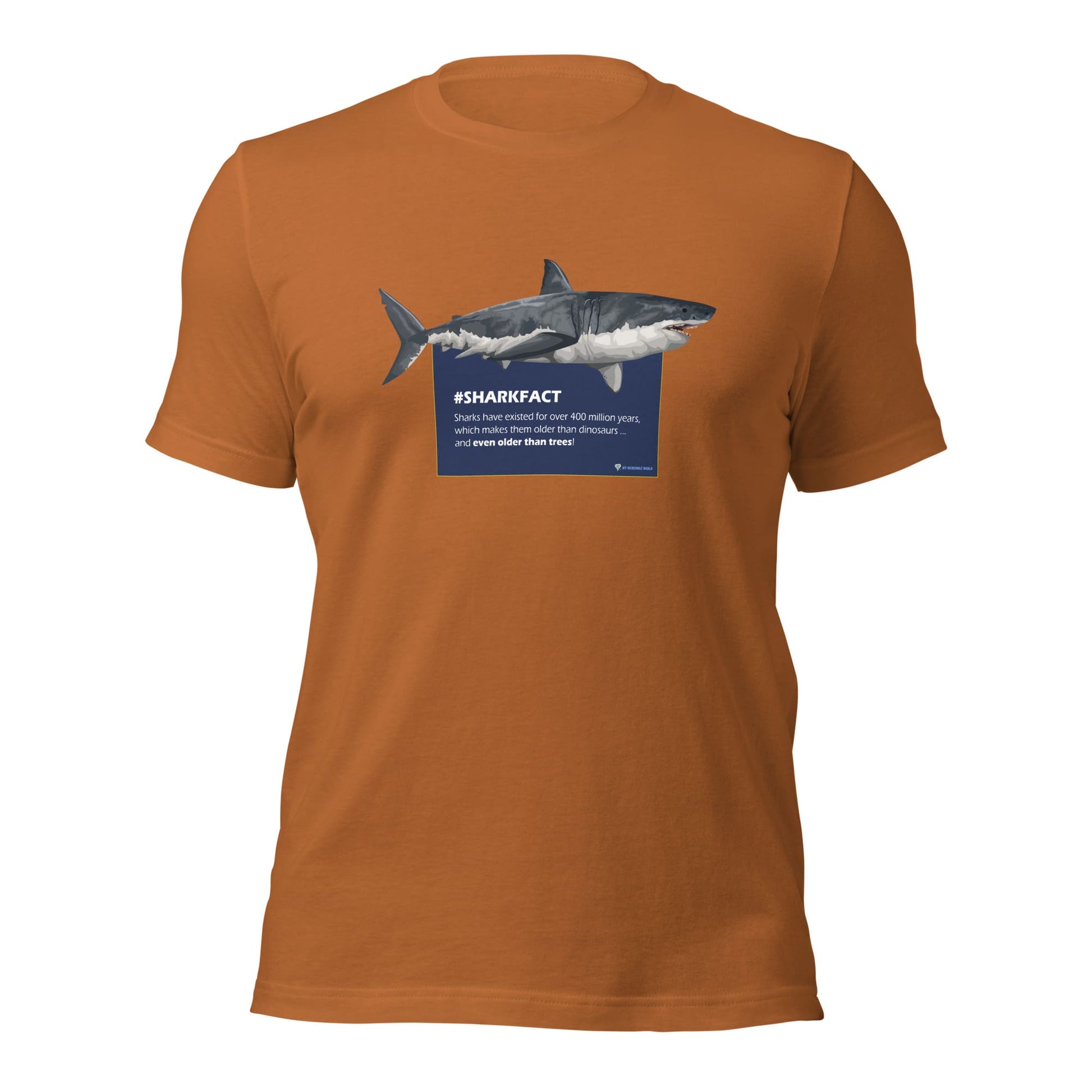 "#SHARKFACT Sharks Are Older Than Trees" Shark T-Shirt (Adult Unisex/Men's) Toast / XS