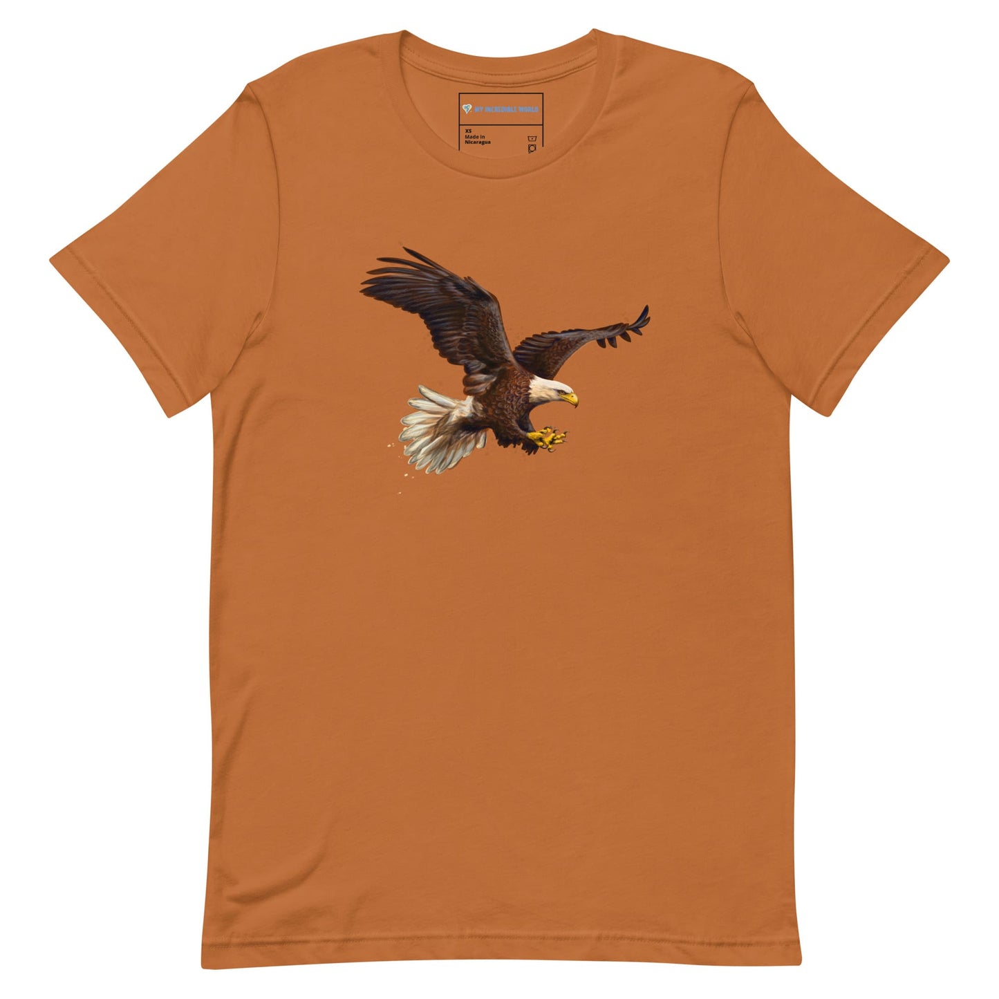 "Watercolor Bald Eagle" Bald Eagle T-Shirt (Adult Unisex) Toast / XS