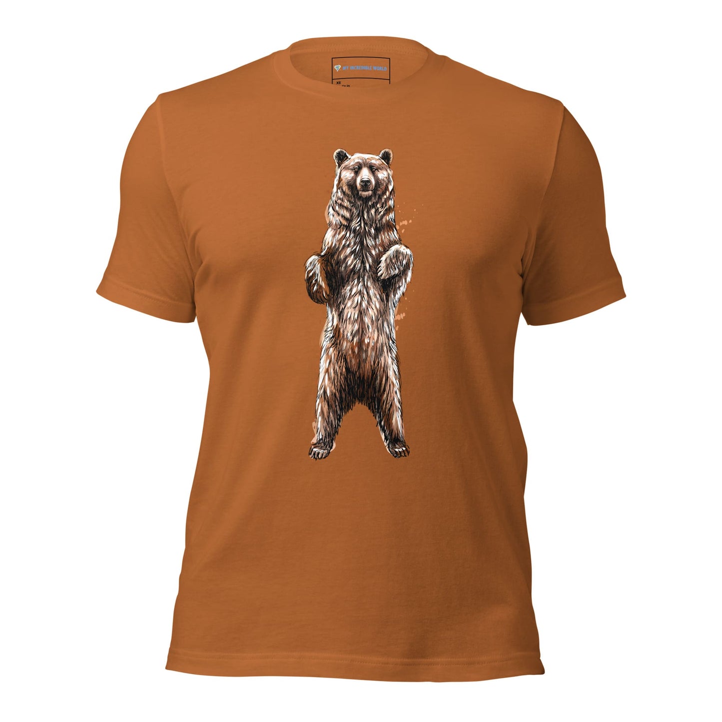 "Watercolor Brown Bear" Bear T-Shirt (Adult Unisex) Toast / XS