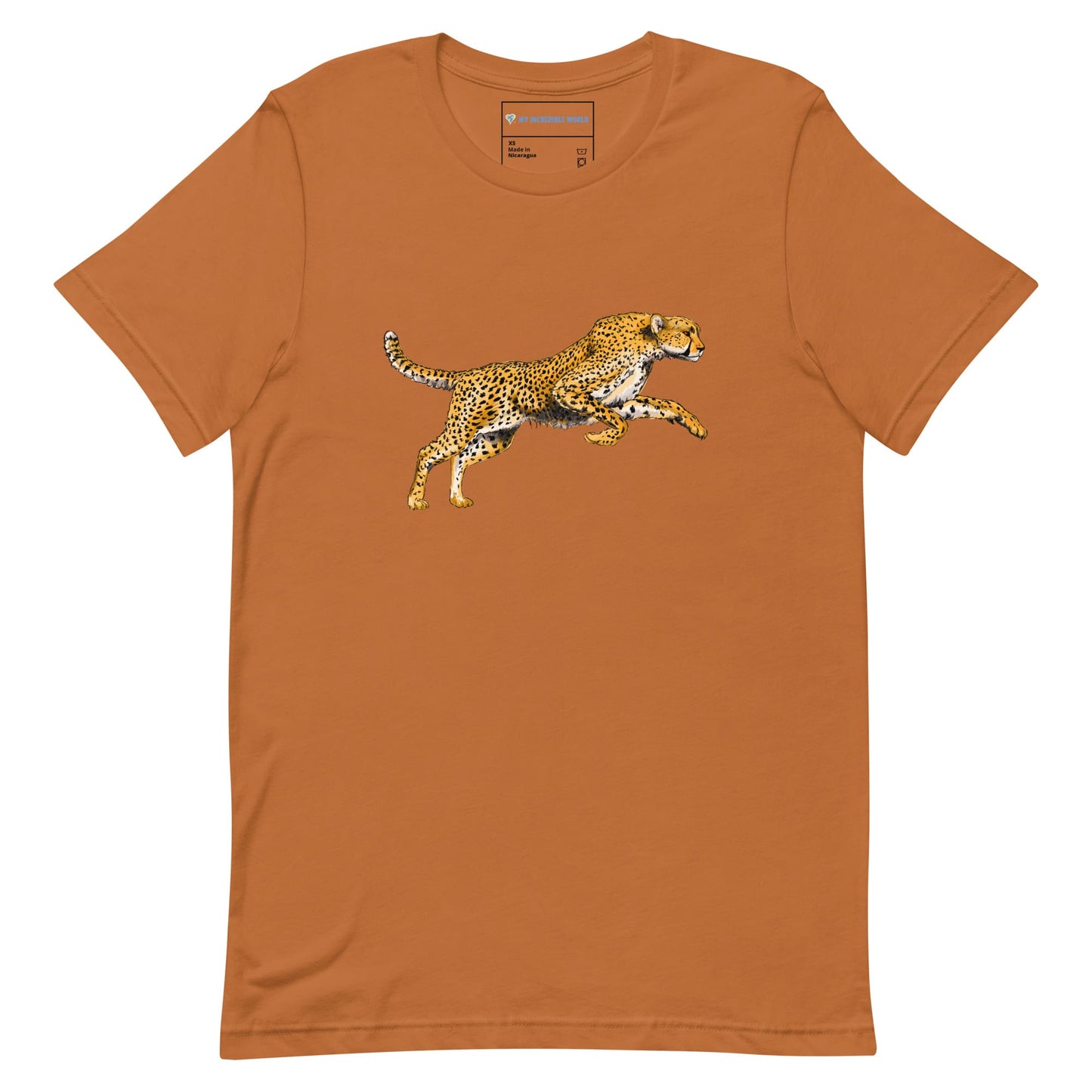 "Watercolor Cheetah" Cheetah T-Shirt (Adult Unisex) Toast / XS