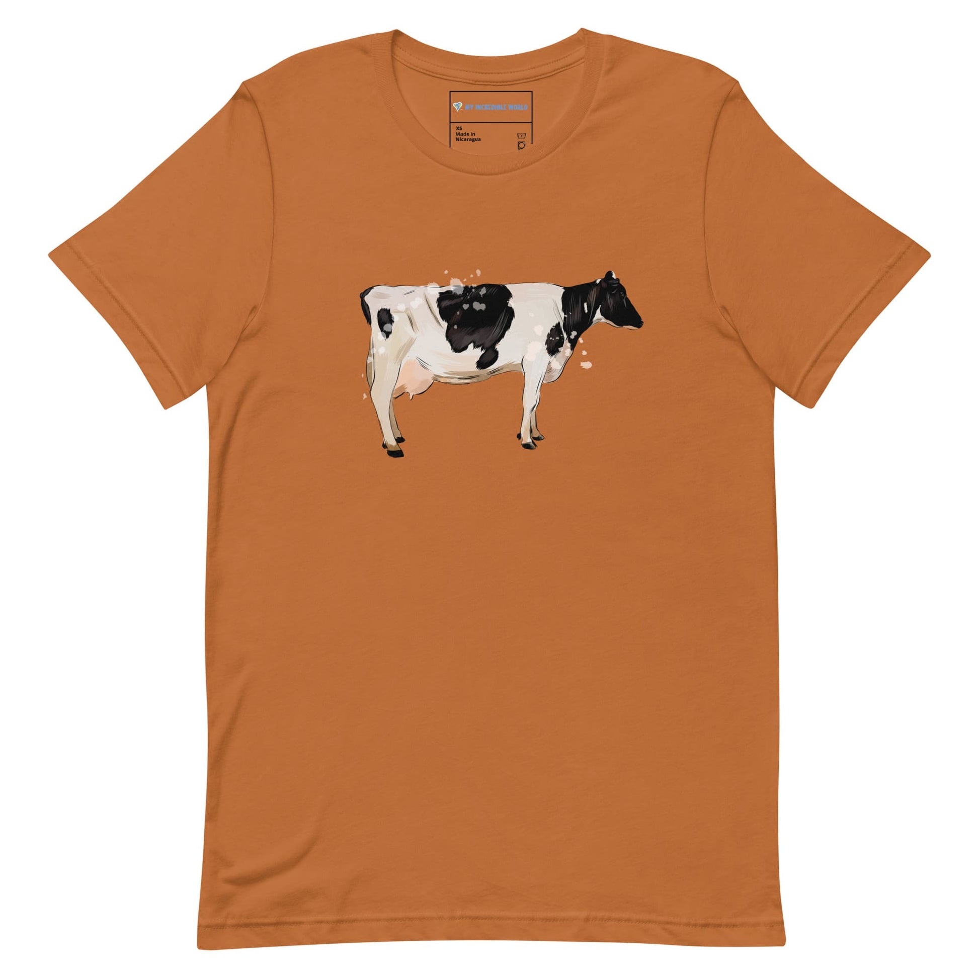 "Watercolor Cow" Cow T-Shirt (Adult Unisex) Toast / XS