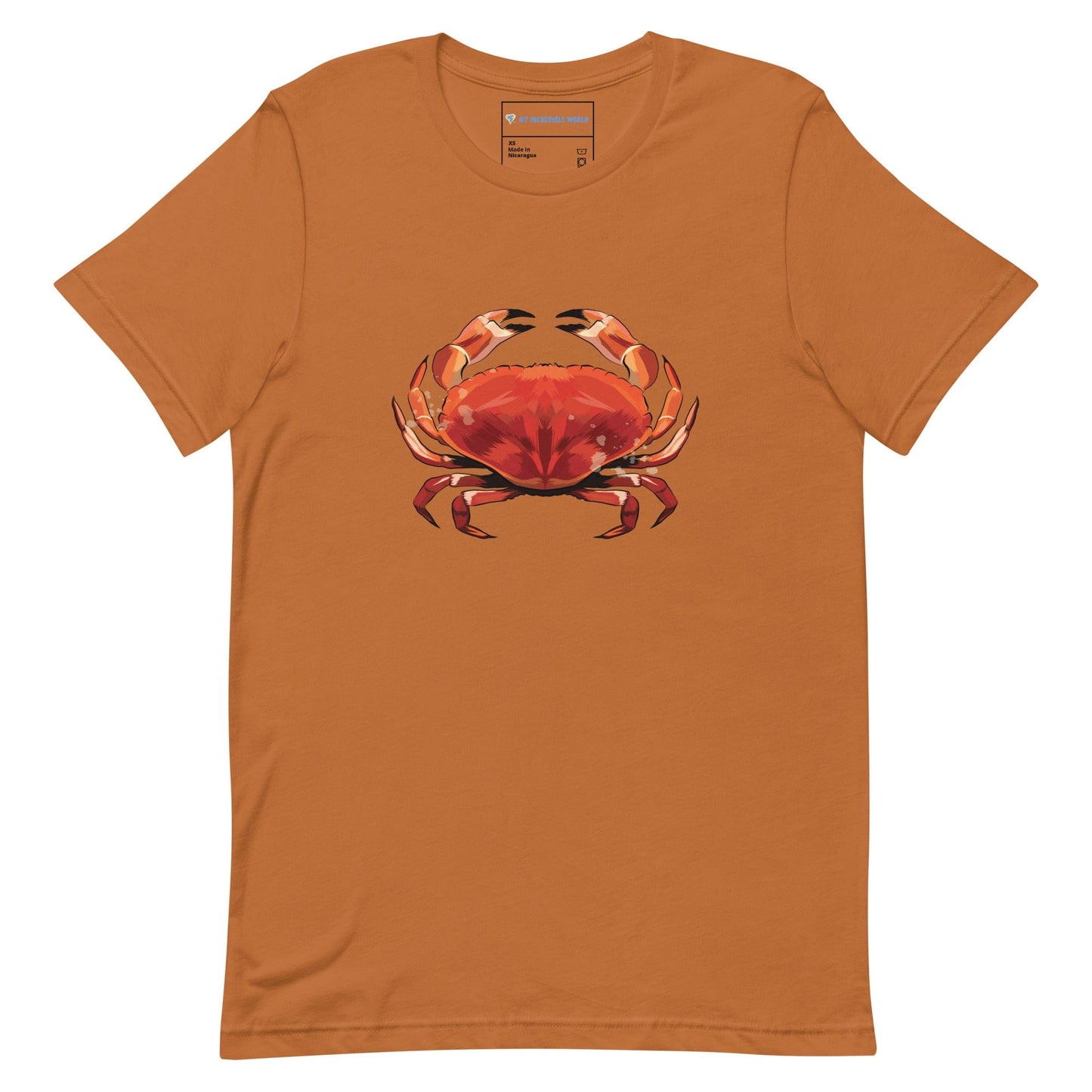 "Watercolor Crab" Crab T-Shirt (Adult Unisex) Toast / XS