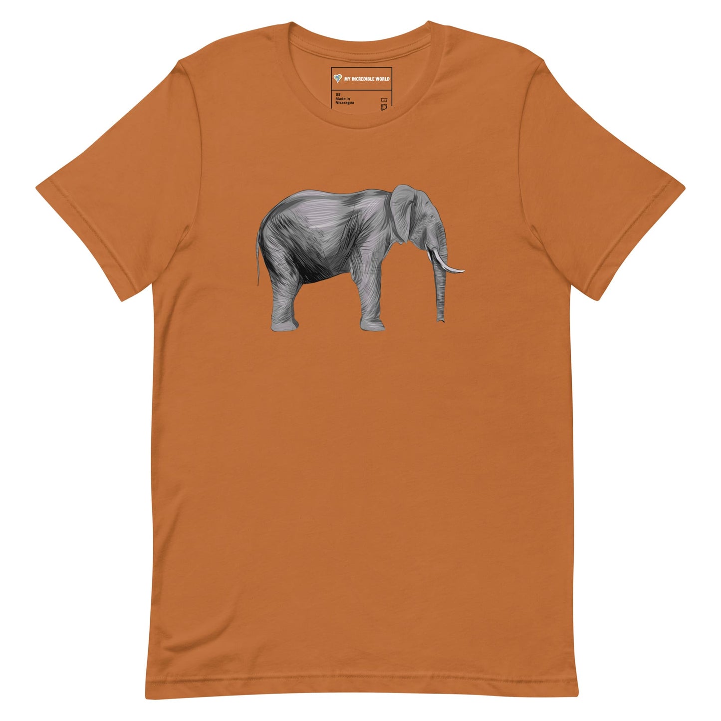 "Watercolor Elephant" Elephant T-Shirt (Adult Unisex) Toast / XS