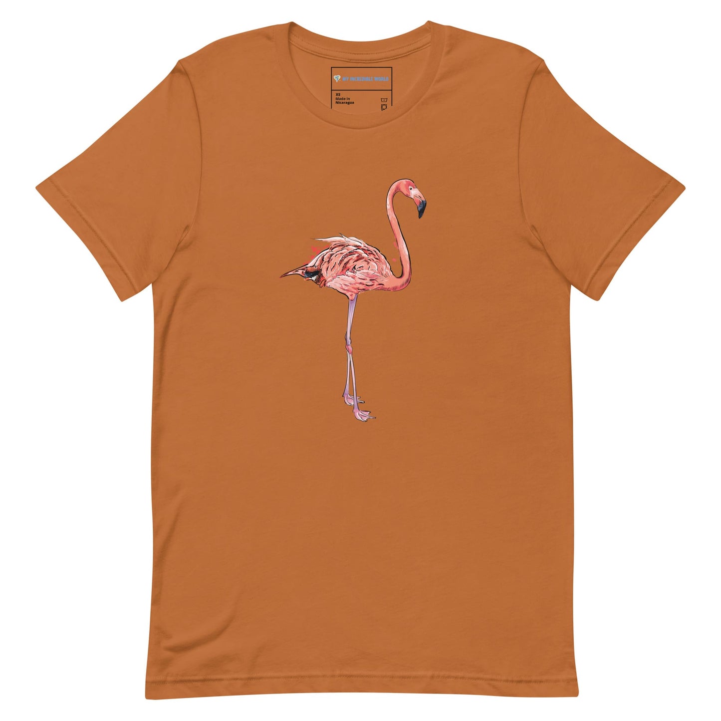 "Watercolor Flamingo" Flamingo T-Shirt (Adult Unisex) Toast / XS