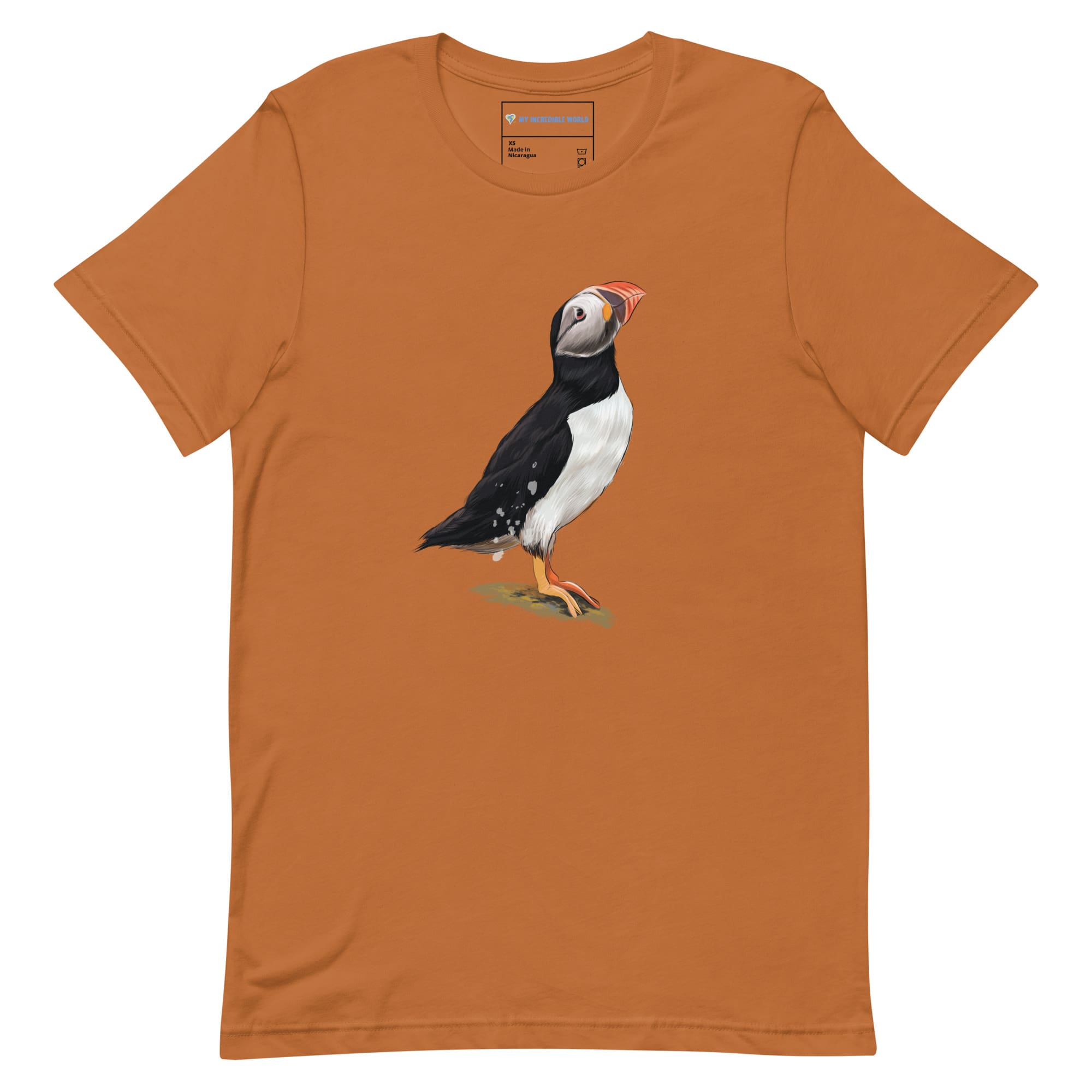 "Watercolor Puffin" Puffin T-Shirt (Adult Unisex) Toast / XS