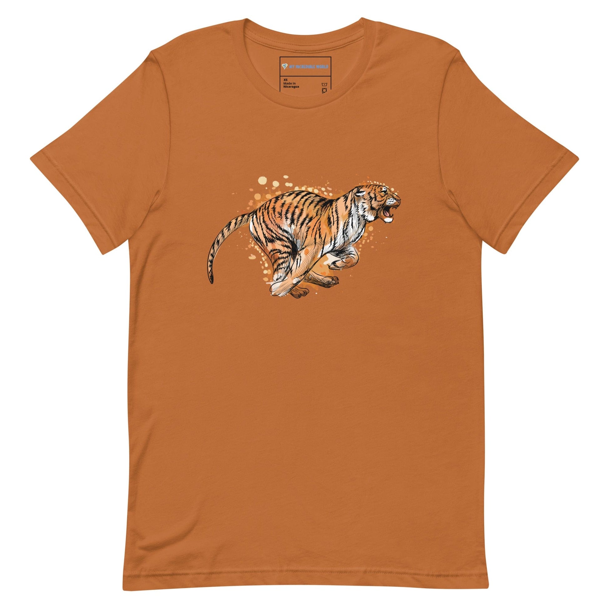 "Watercolor Tiger" Tiger T-Shirt (Adult Unisex) Toast / XS