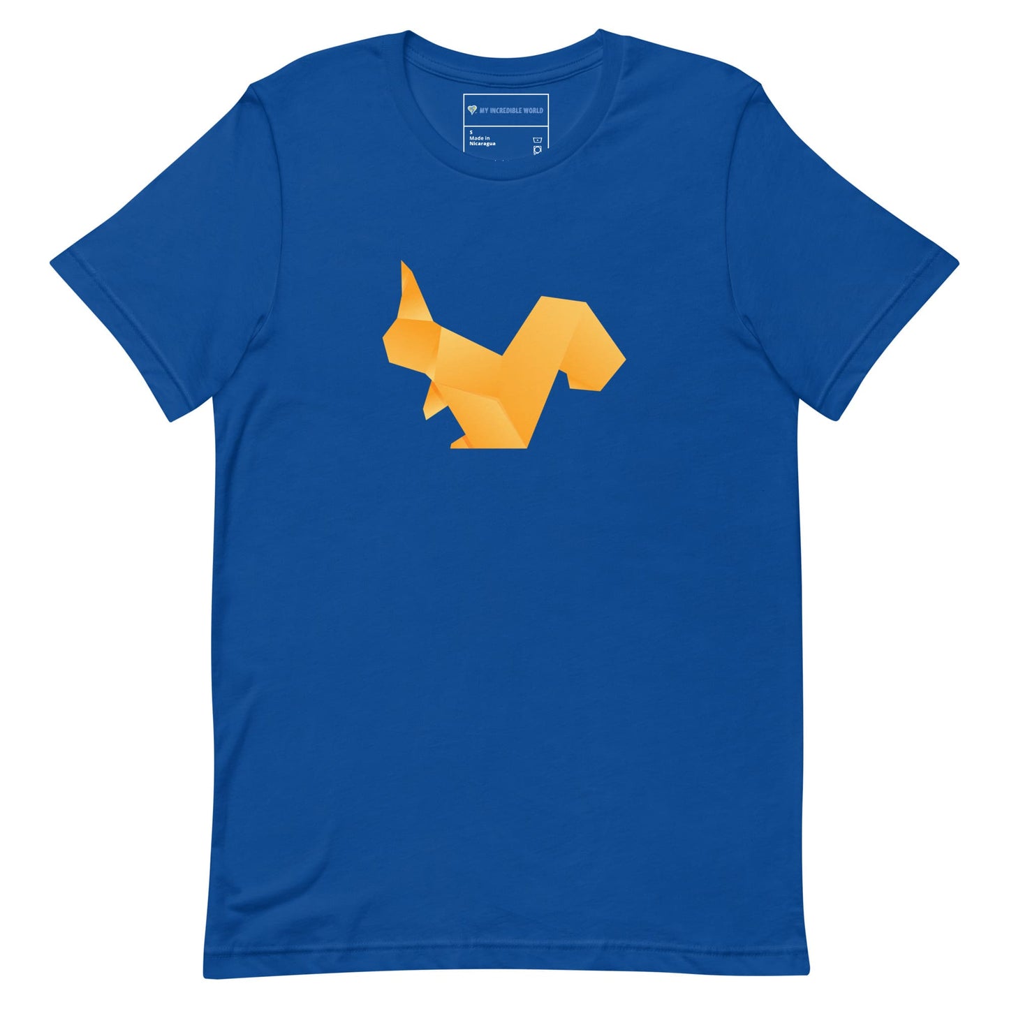 "Origami Squirrel" Low-Poly Squirrel T-Shirt (Adult Unisex) True Royal / S