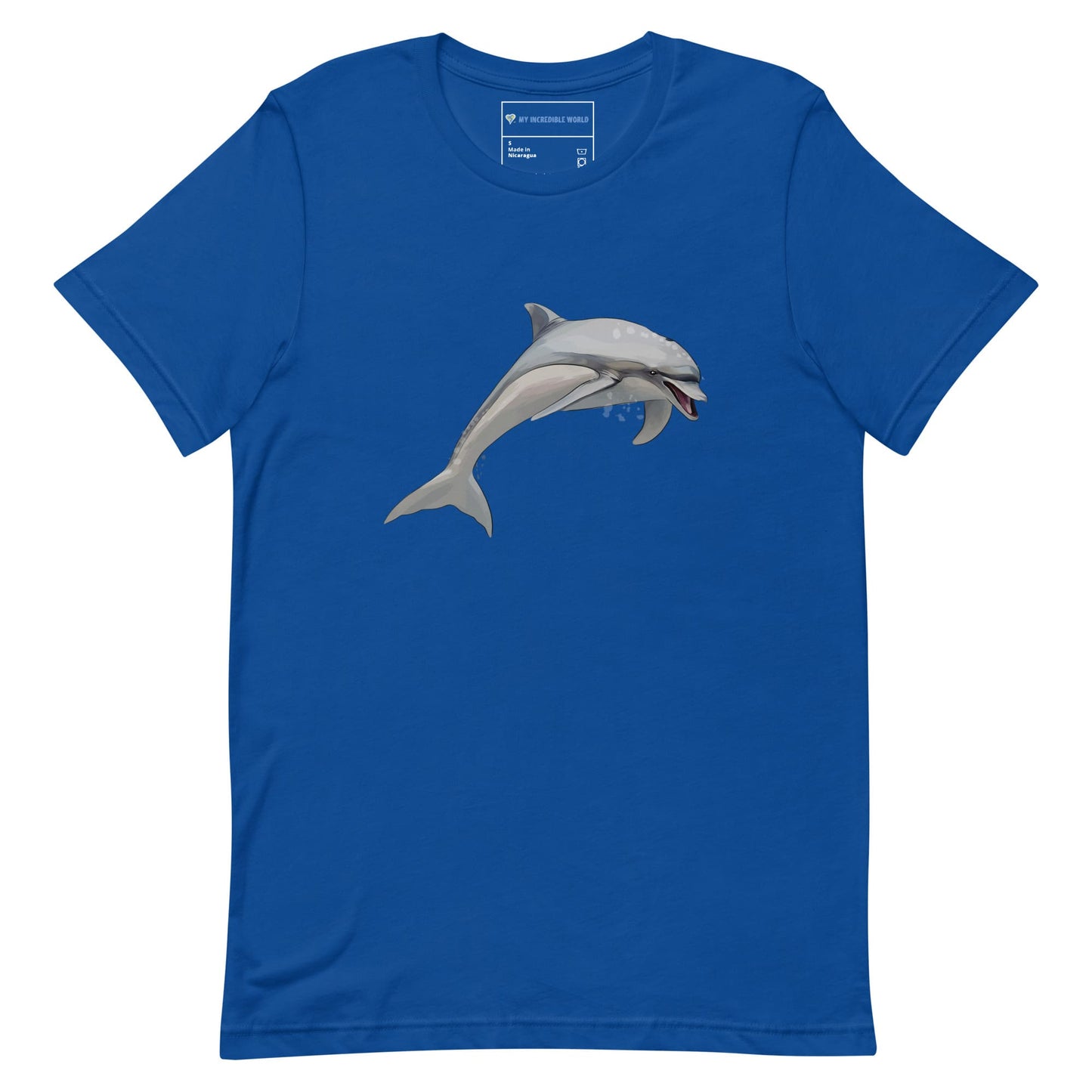 "Watercolor Dolphin" Dolphin T-Shirt (Adult Unisex) True Royal / S