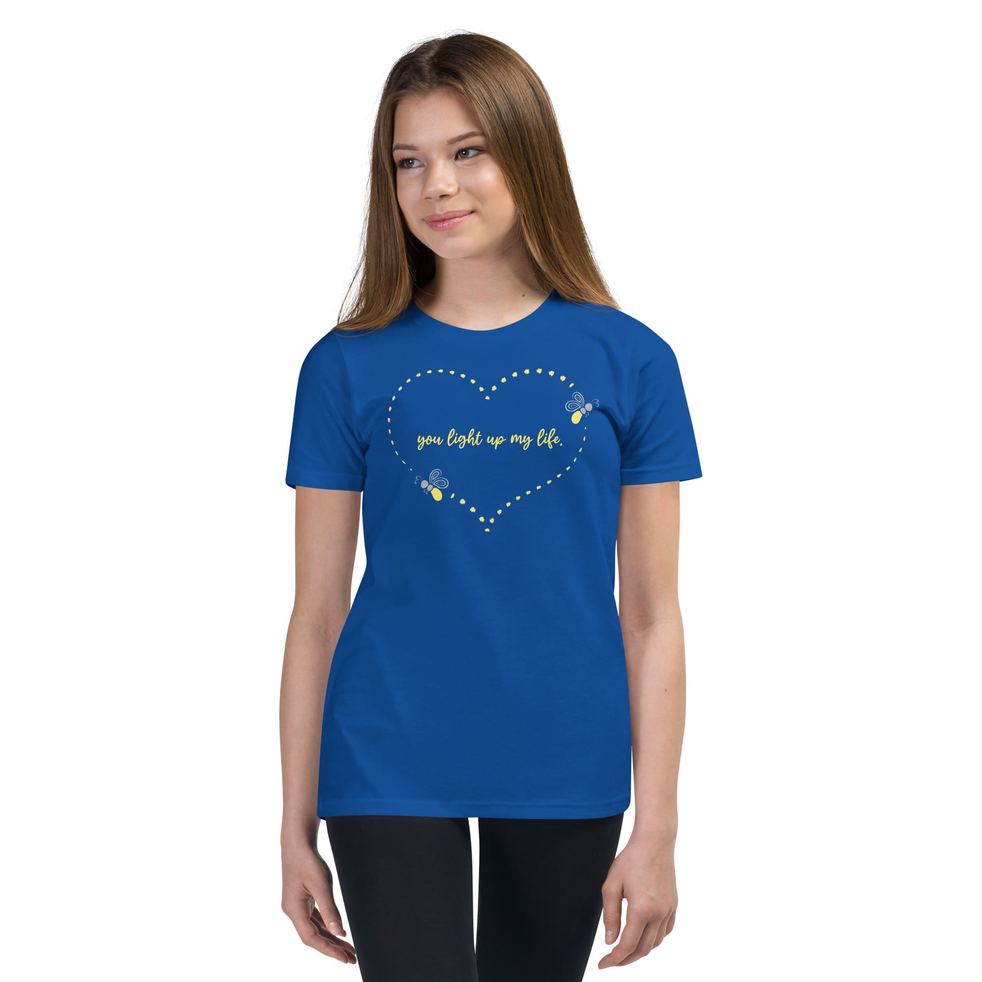 "You Light Up My Life" Firefly T-Shirt for Kids/Youth True Royal / S