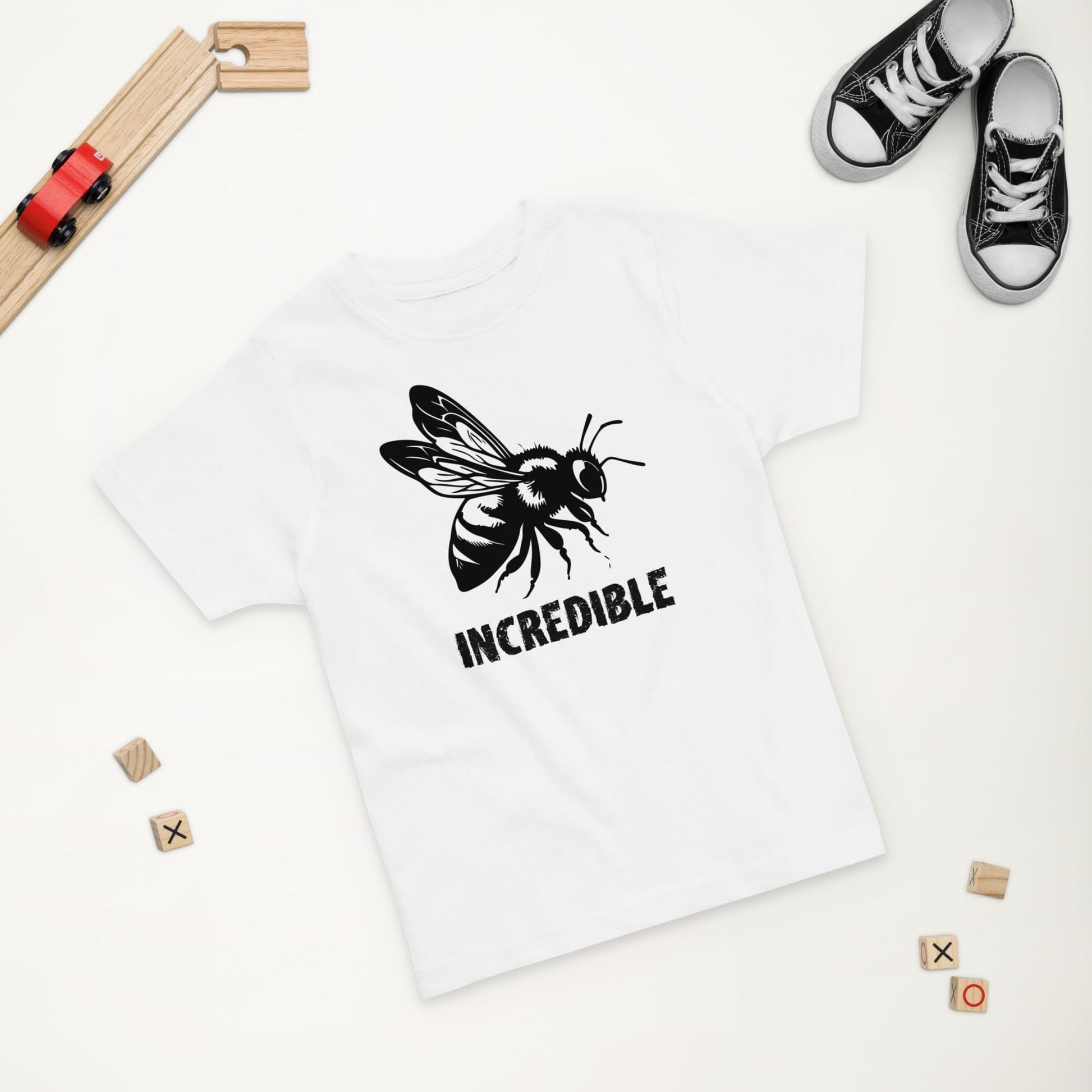 "Bees are Incredible" Bee T-Shirt for Toddlers White / 2