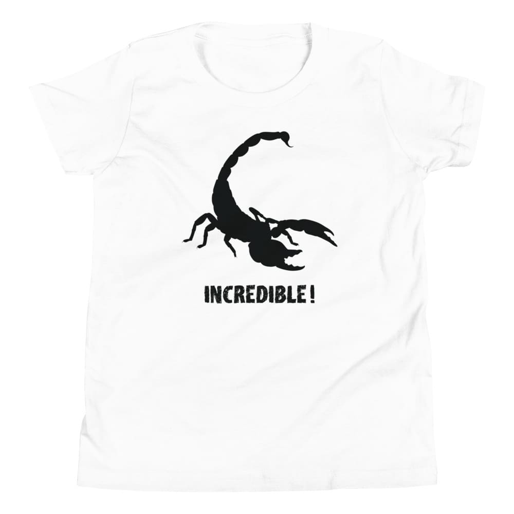 "Scorpions Are Incredible" Scorpions T-Shirt for Youth / Kids (Black Print) White / S