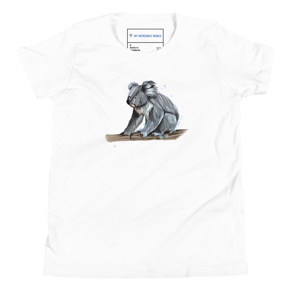 "Watercolor Koala" Koala T-Shirt (Youth/Kids) White / S