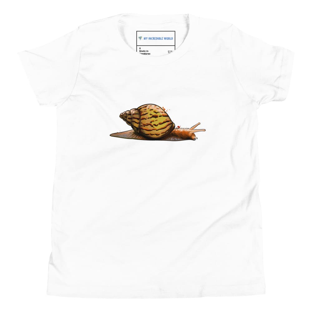 "Watercolor Snail" Snail T-Shirt (Youth/Kids) White / S