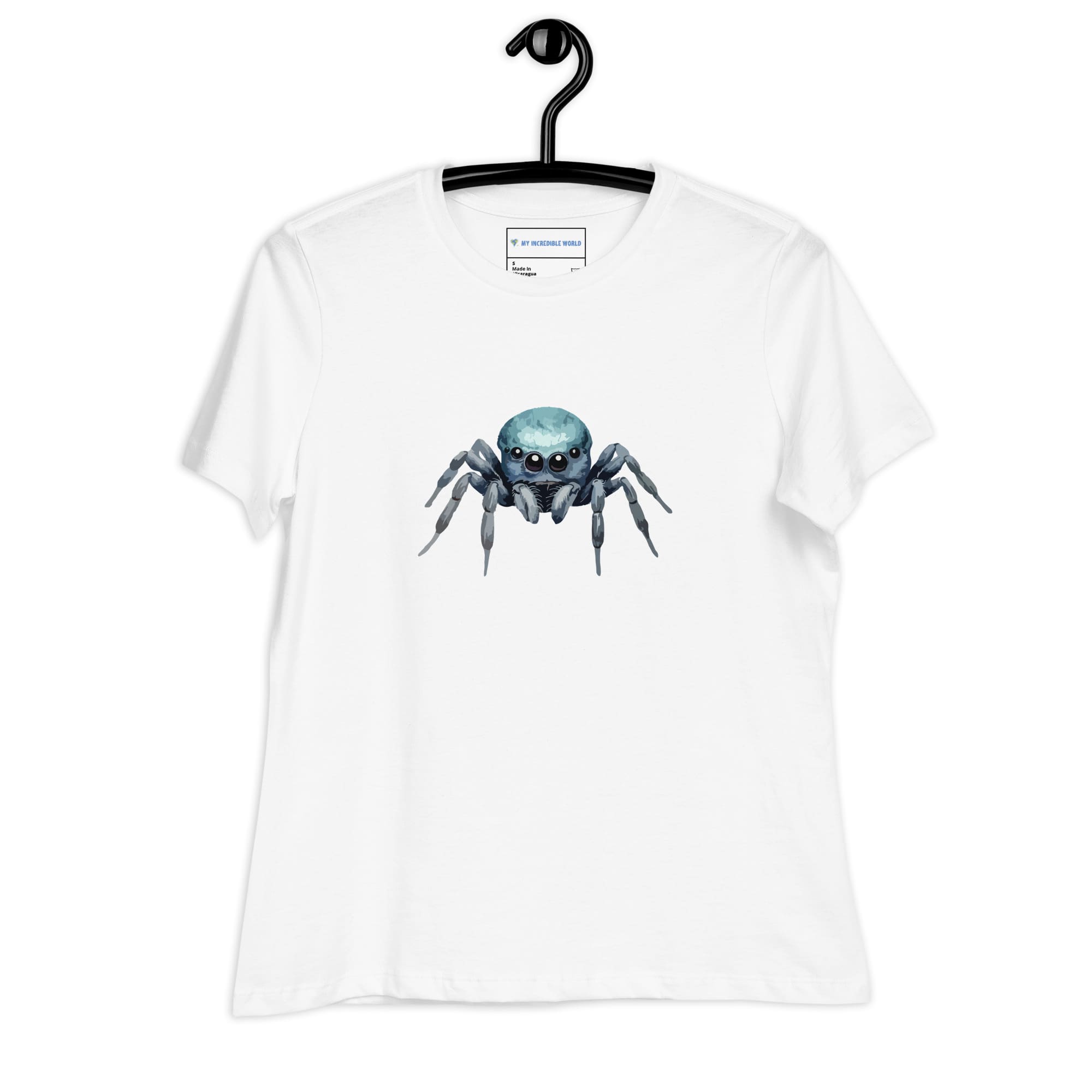 "Watercolor Spider" Cute Women's Spider T-Shirt White / S