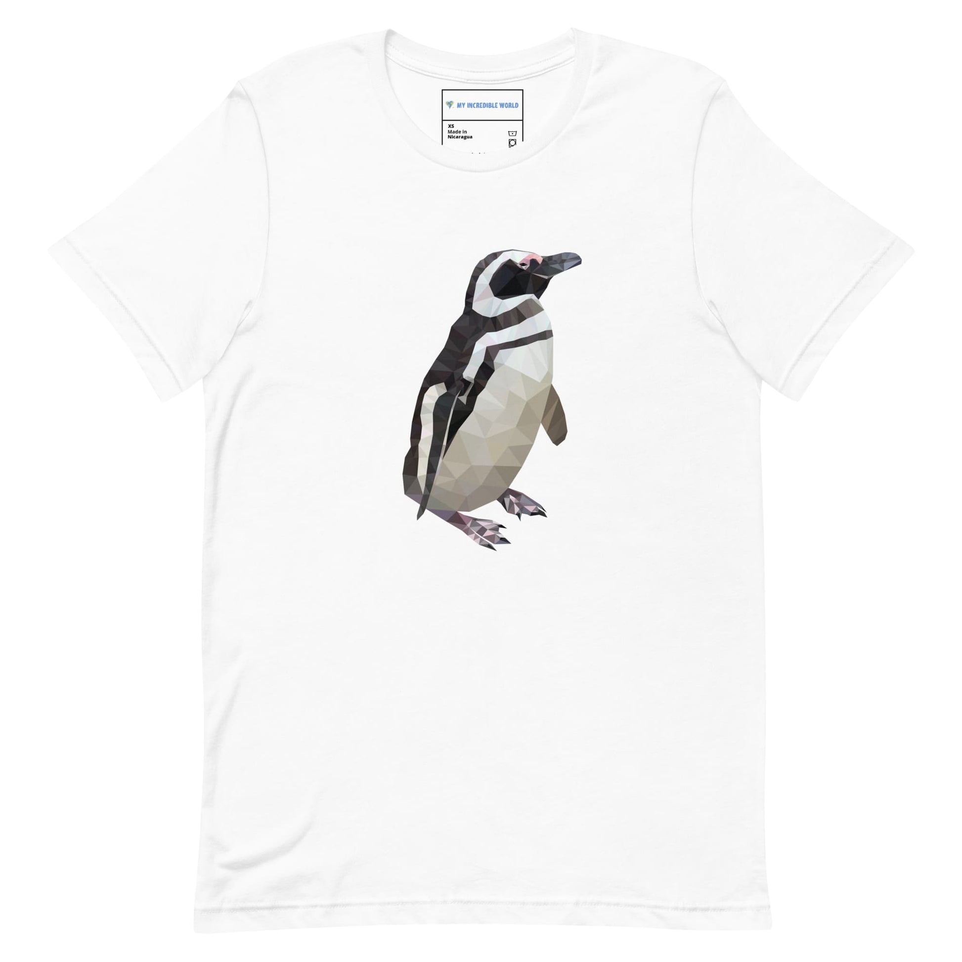 "Low-Poly Penguin" Polygonal Penguin T-Shirt (Adult Unisex) White / XS