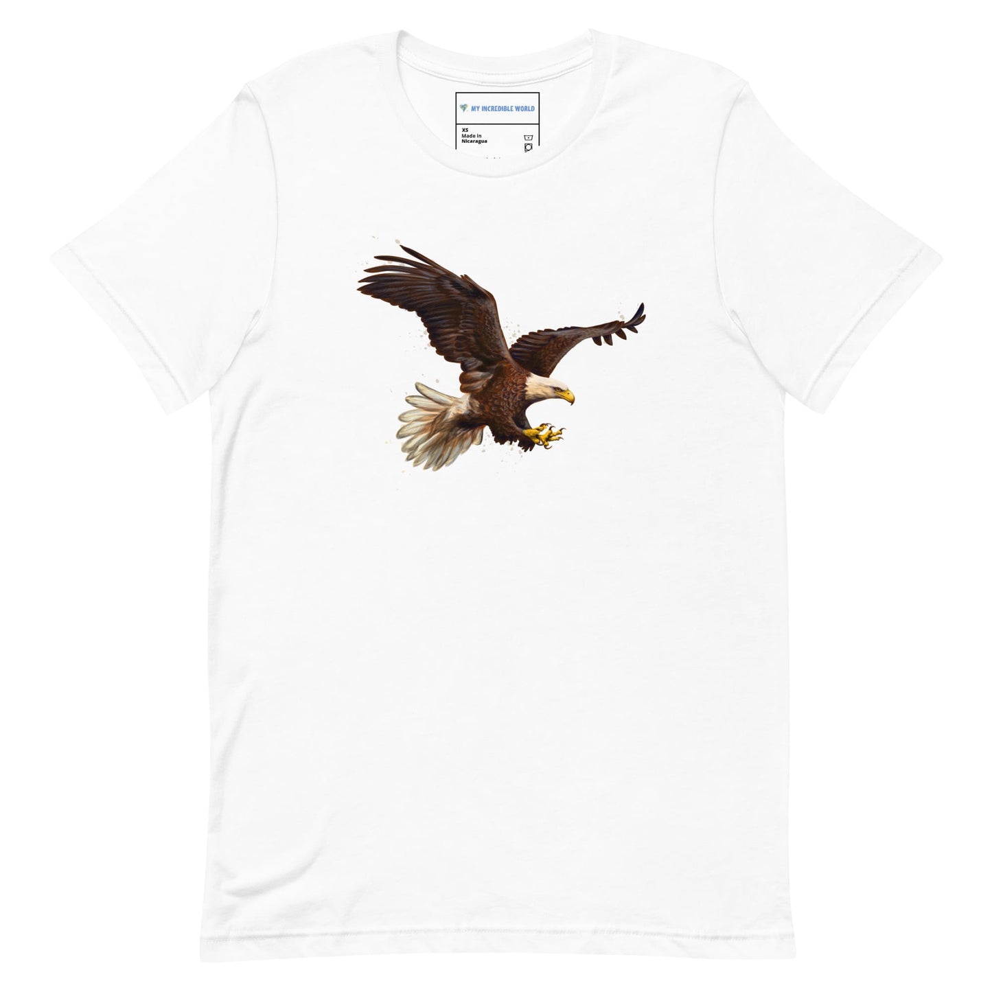 "Watercolor Bald Eagle" Bald Eagle T-Shirt (Adult Unisex) White / XS