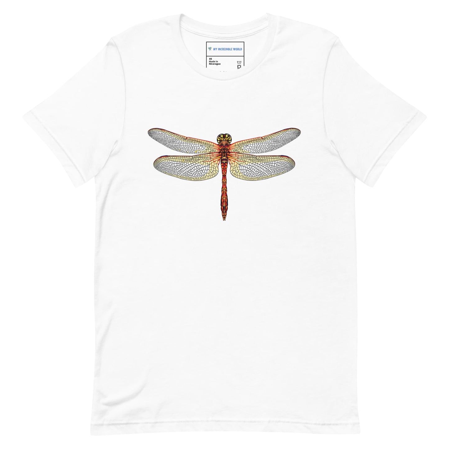 "Watercolor Dragonfly" Dragonfly T-Shirt (Adult Unisex) White / XS