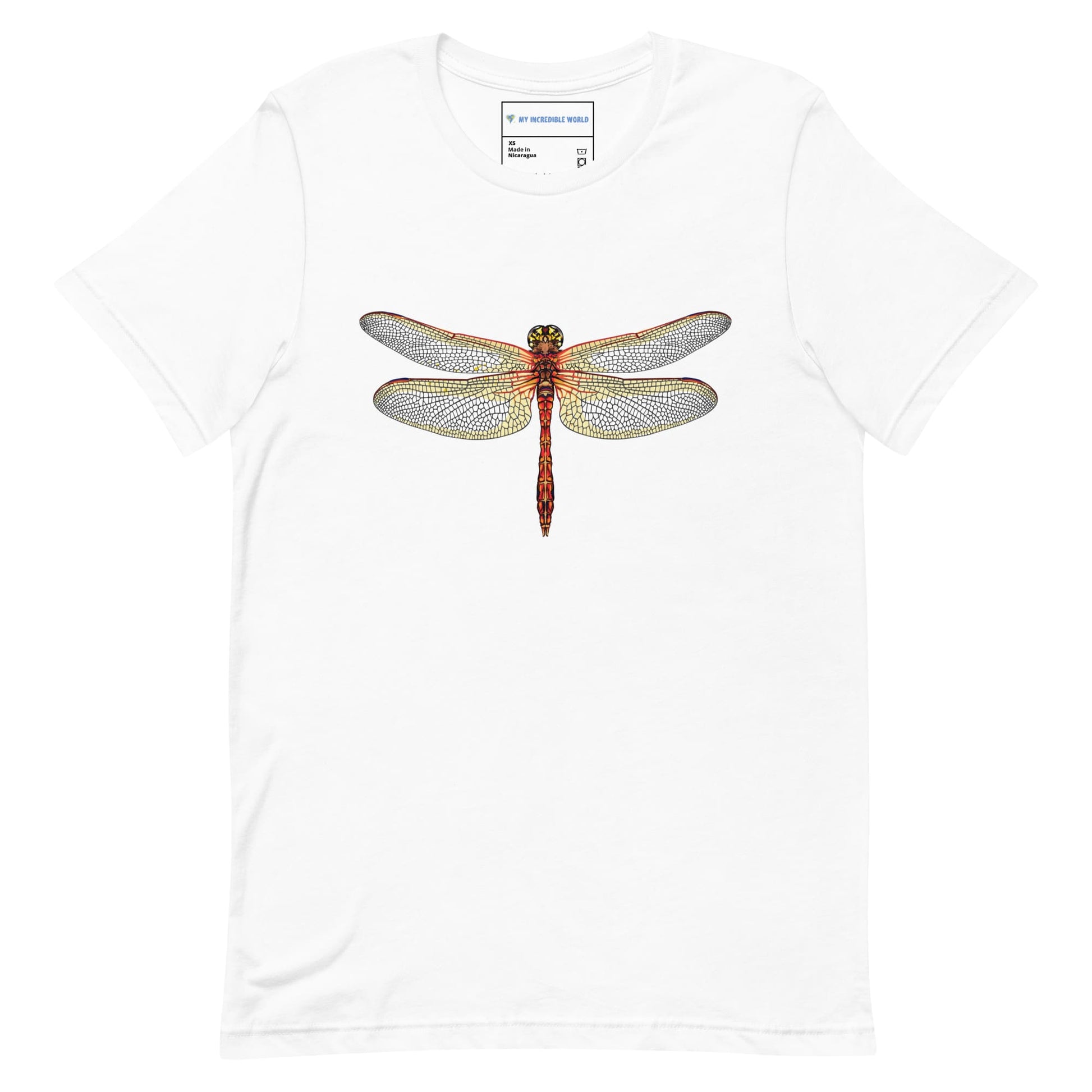 "Watercolor Dragonfly" Dragonfly T-Shirt (Adult Unisex) White / XS