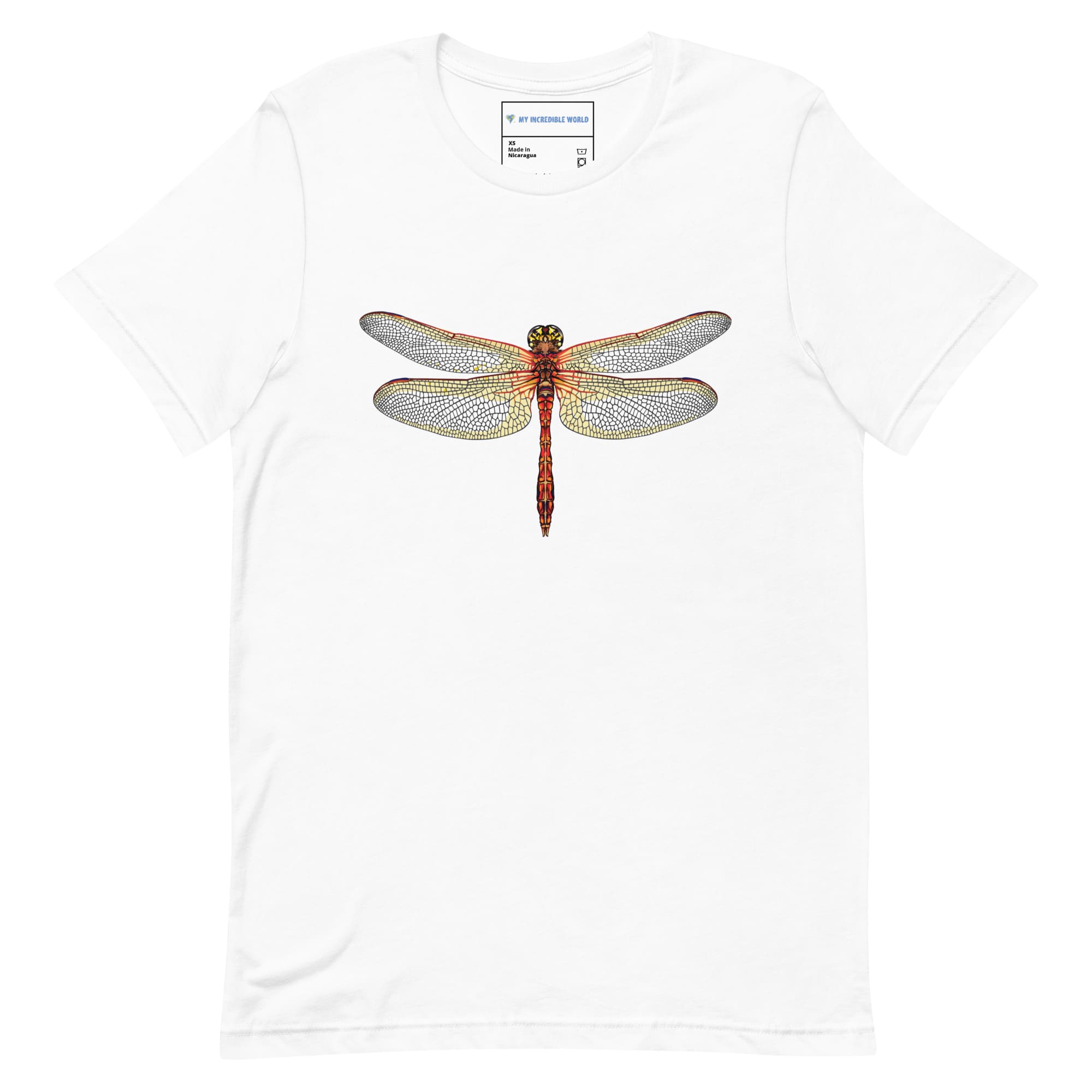 "Watercolor Dragonfly" Dragonfly T-Shirt (Adult Unisex) White / XS