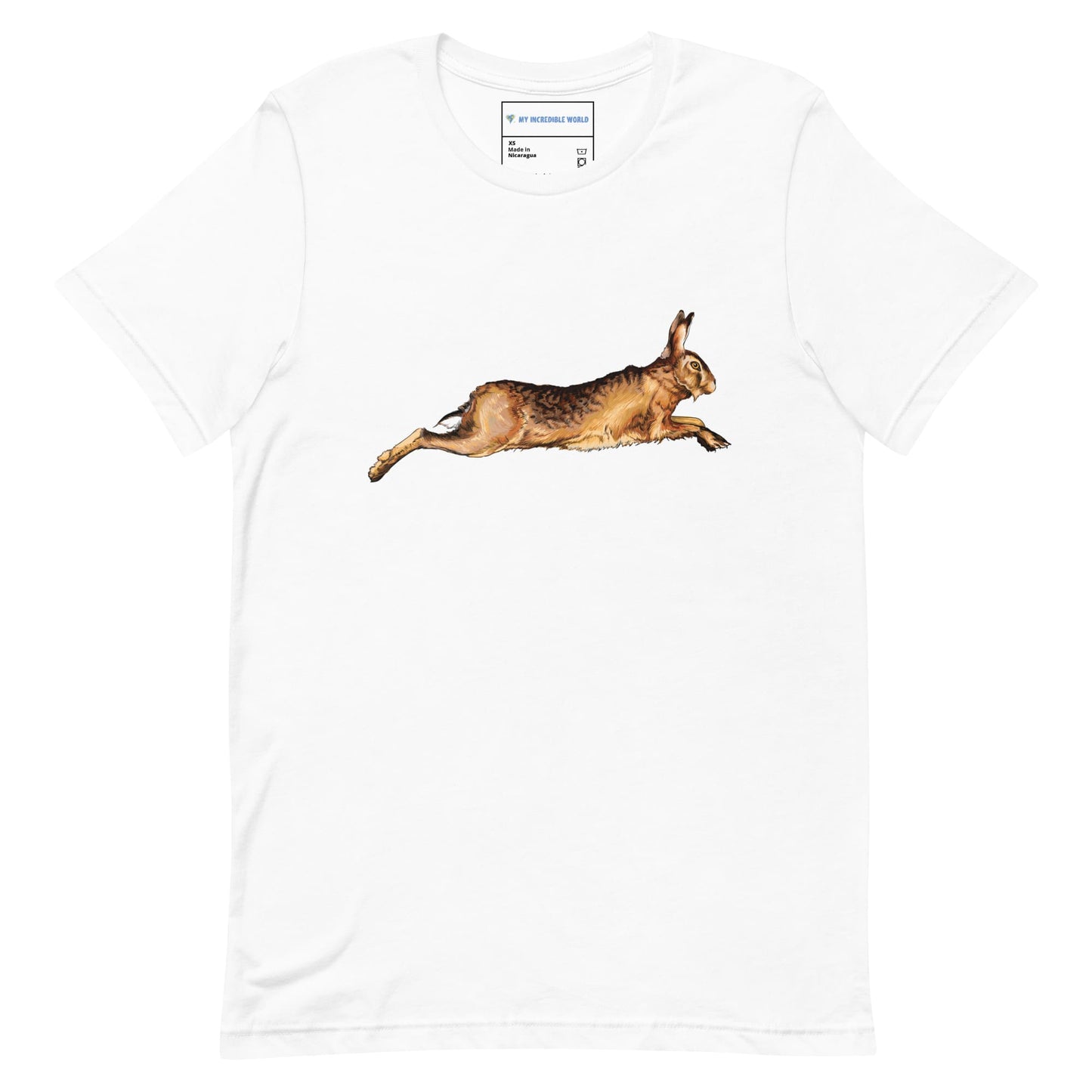 "Watercolor Rabbit" Rabbit T-Shirt (Adult Unisex) White / XS