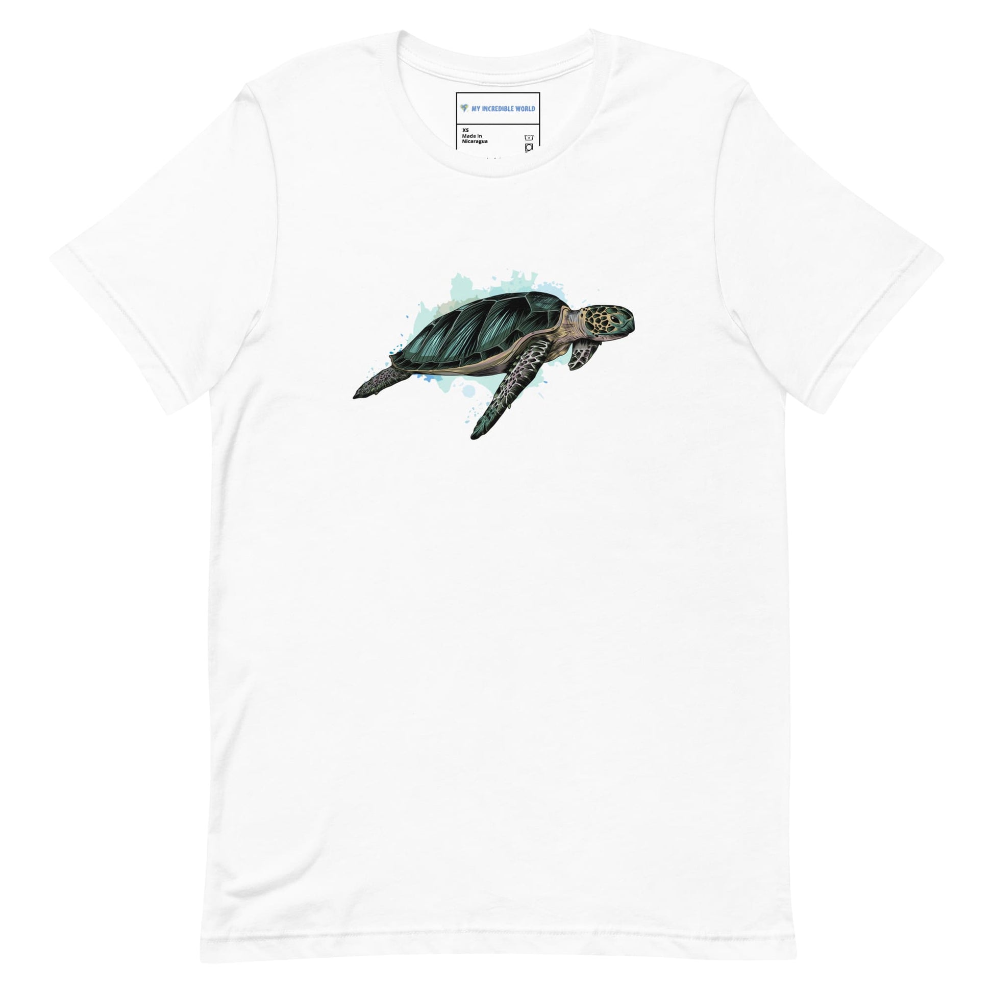 "Watercolor Sea Turtle" Sea Turtle T-Shirt (Adult Unisex) White / XS