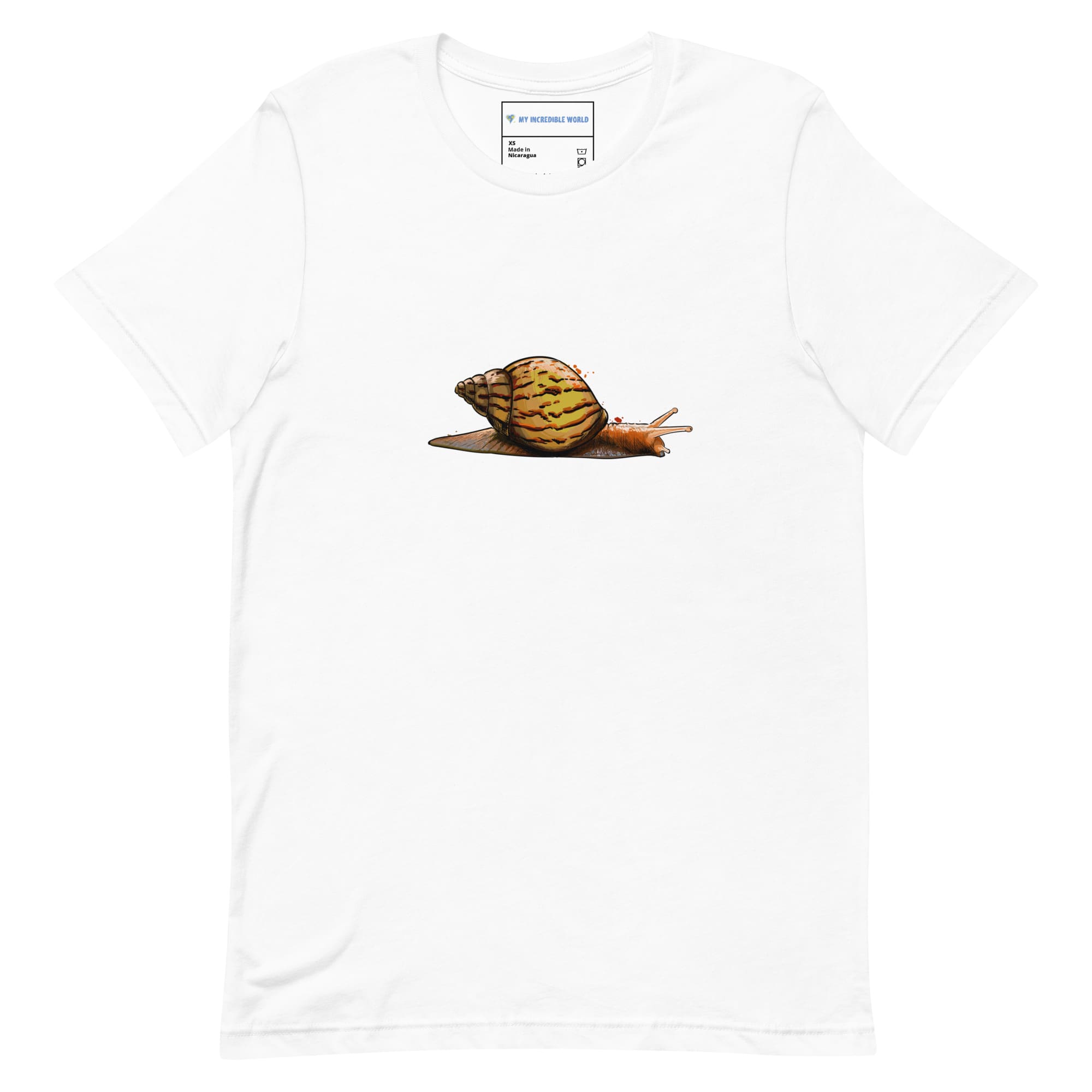 "Watercolor Snail" Snail T-Shirt (Adult Unisex) White / XS