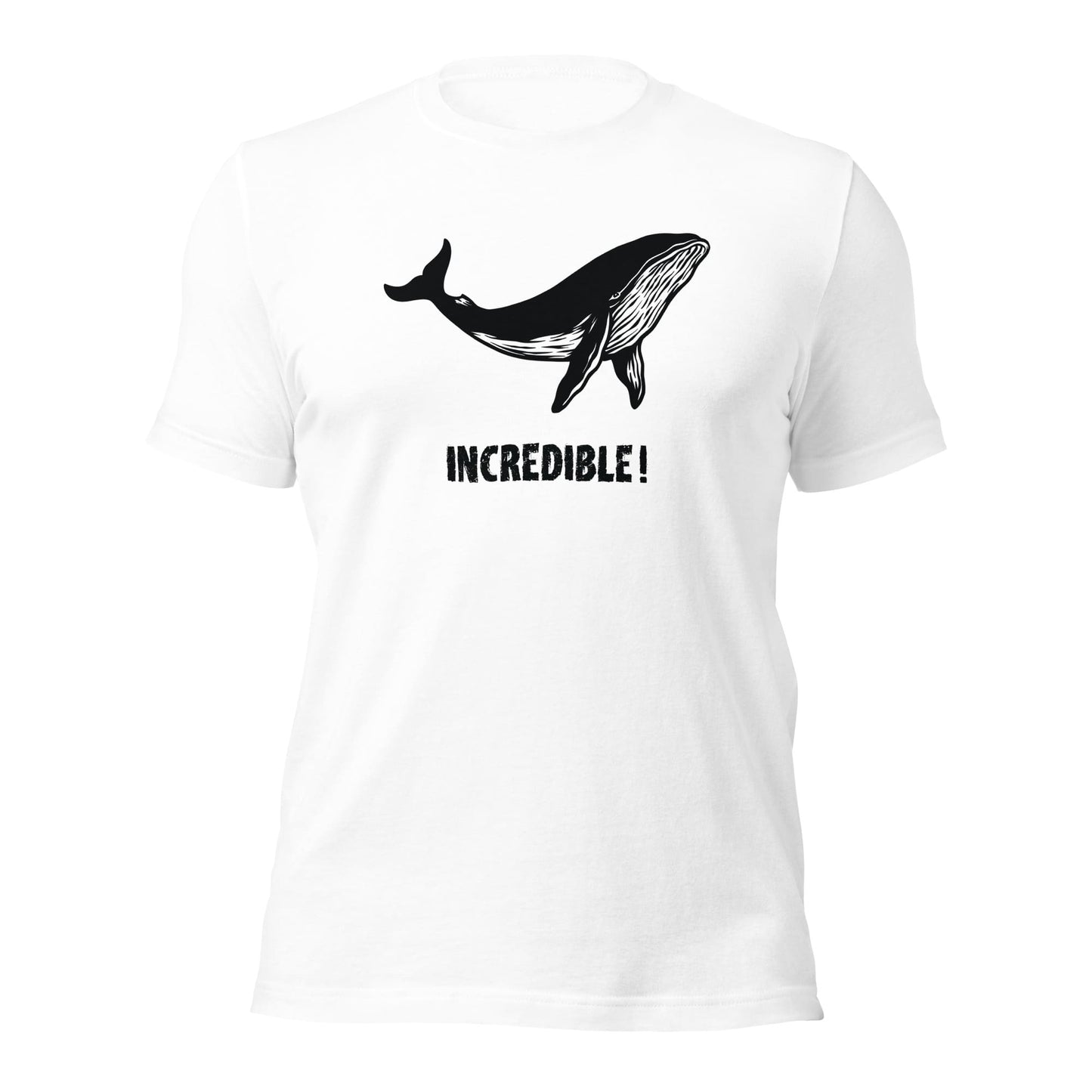 "Whales Are Incredible" Whale T-Shirt (Adult Men's/Unisex) White / XS