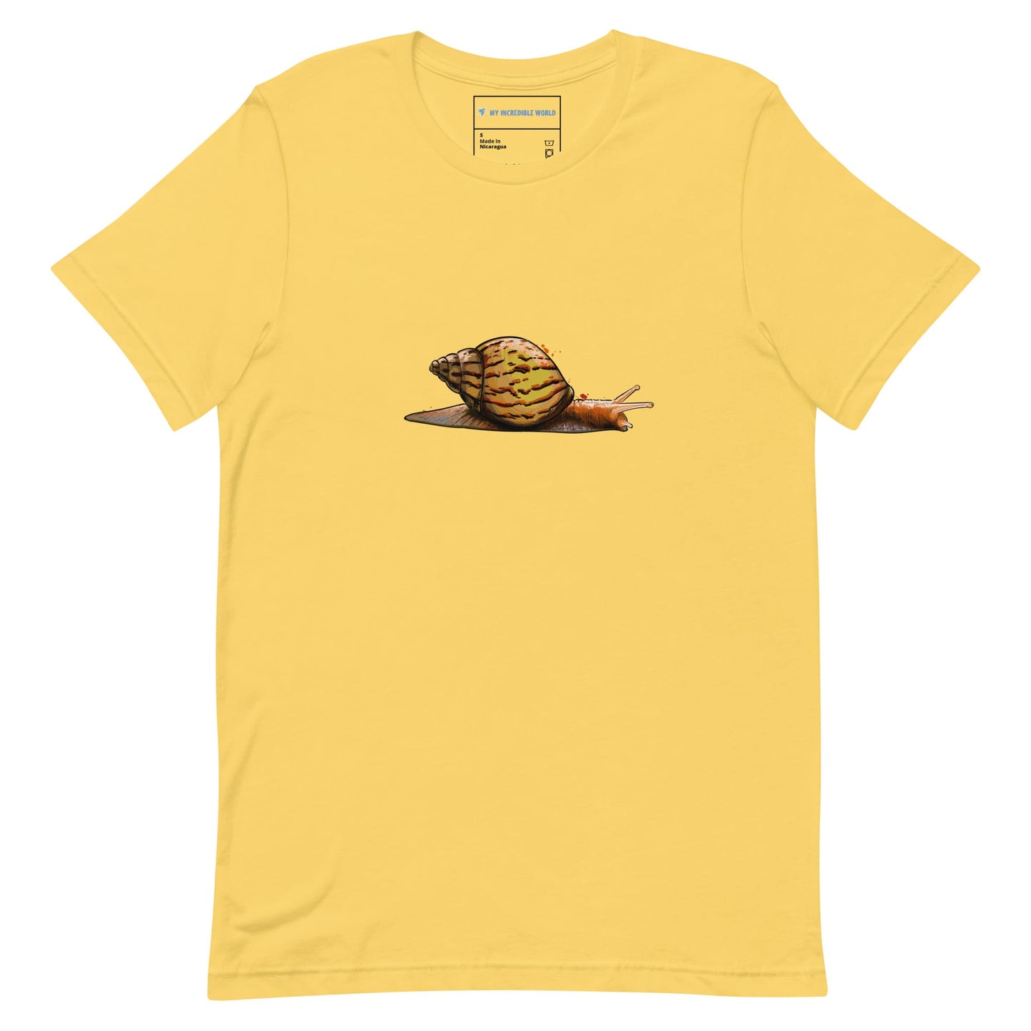 "Watercolor Snail" Snail T-Shirt (Adult Unisex) Yellow / S