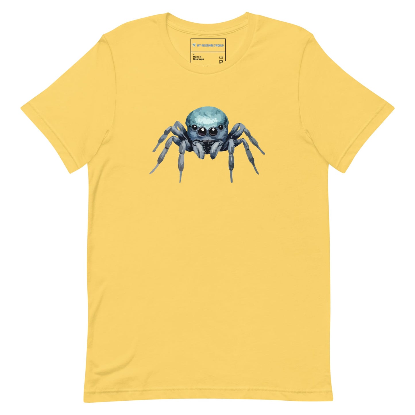 "Watercolor Spider" Cute Spider T-Shirt (Adult Unisex) Yellow / S