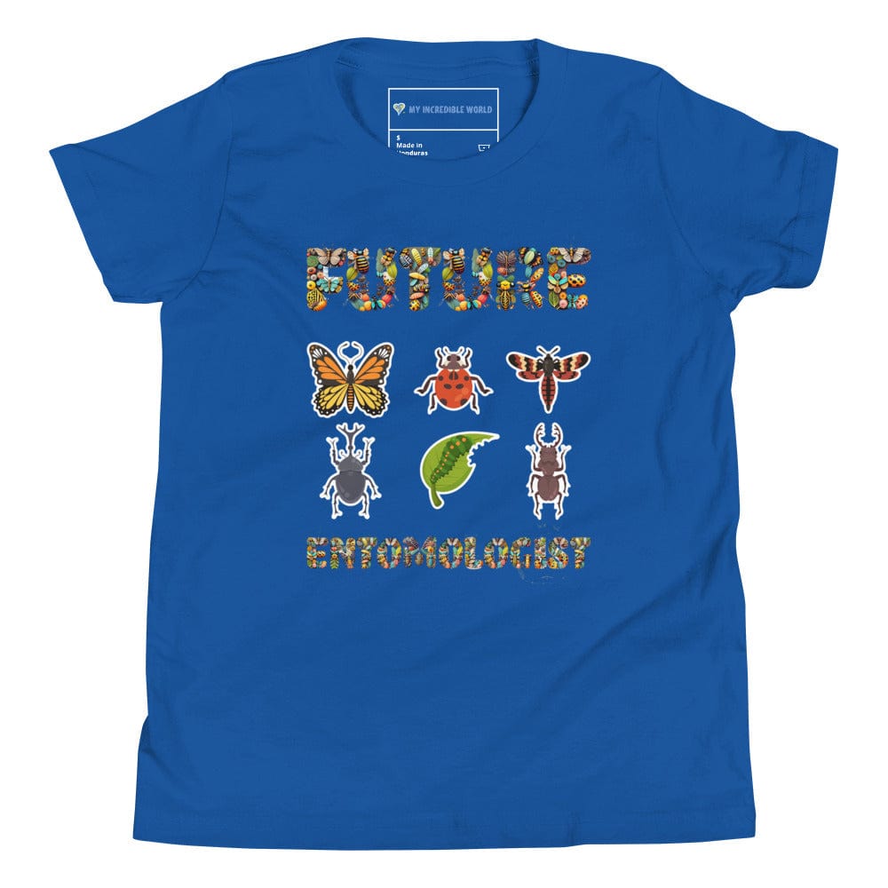 "Future Entomologist" Bugs & Insects T-Shirt for Kids (Youth/Kids) True Royal / S