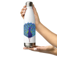 "Strut Your Stuff" Peacock Water Bottle (Stainless Steel)