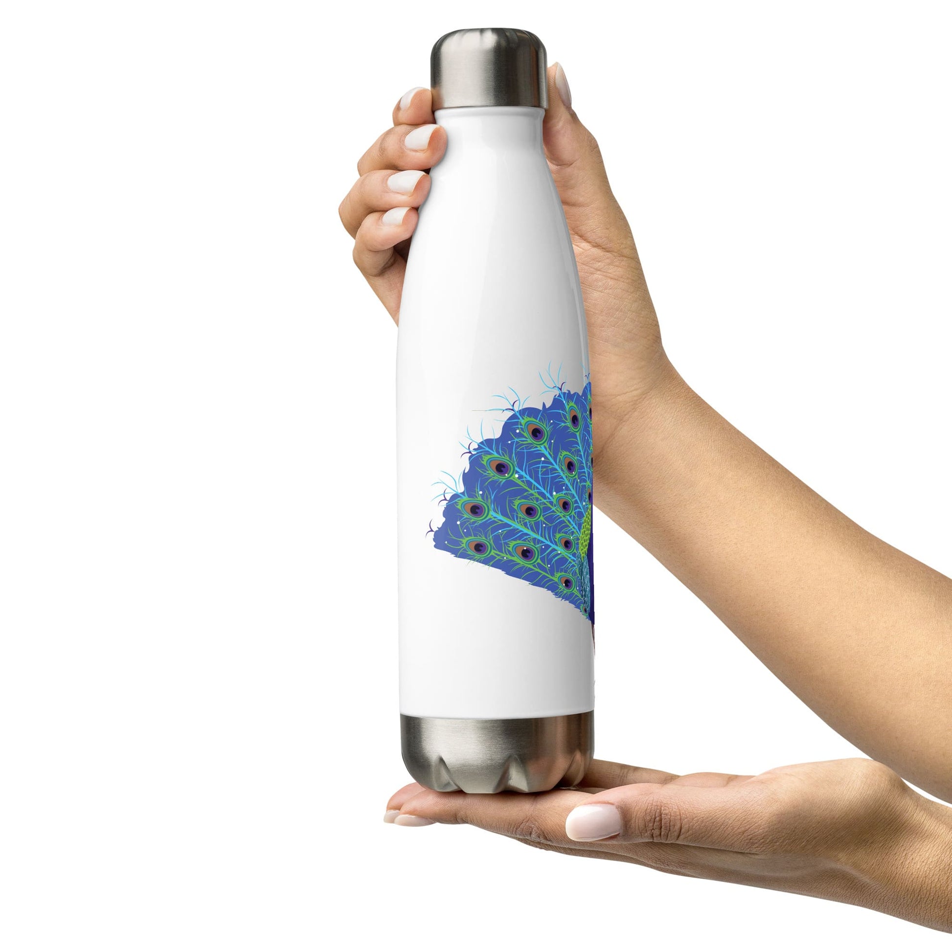 "Strut Your Stuff" Peacock Water Bottle (Stainless Steel)