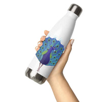 "Strut Your Stuff" Peacock Water Bottle (Stainless Steel)